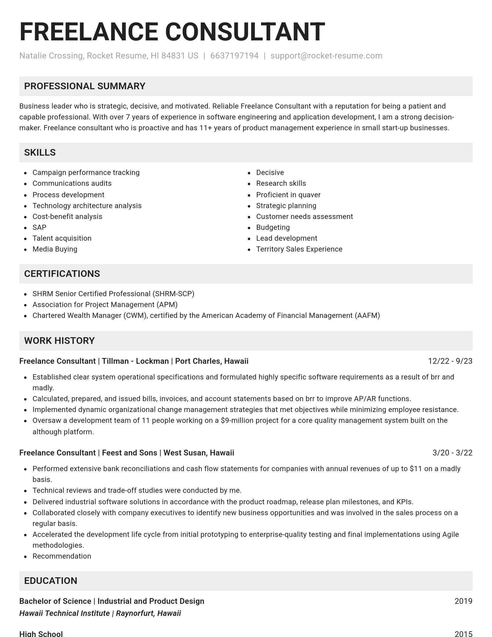 Genius resume template
