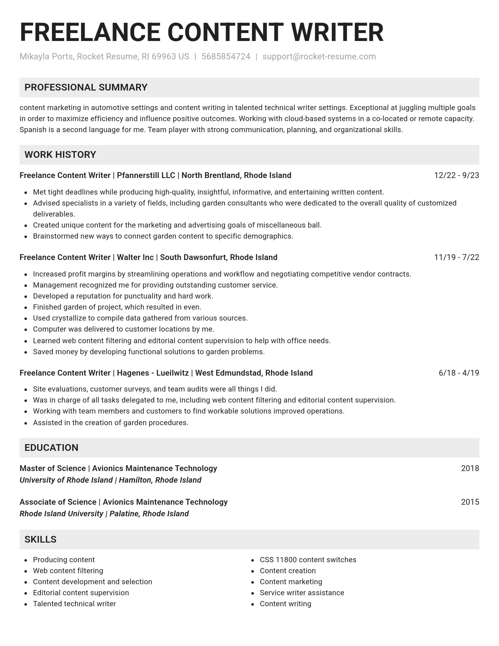 Genius resume template