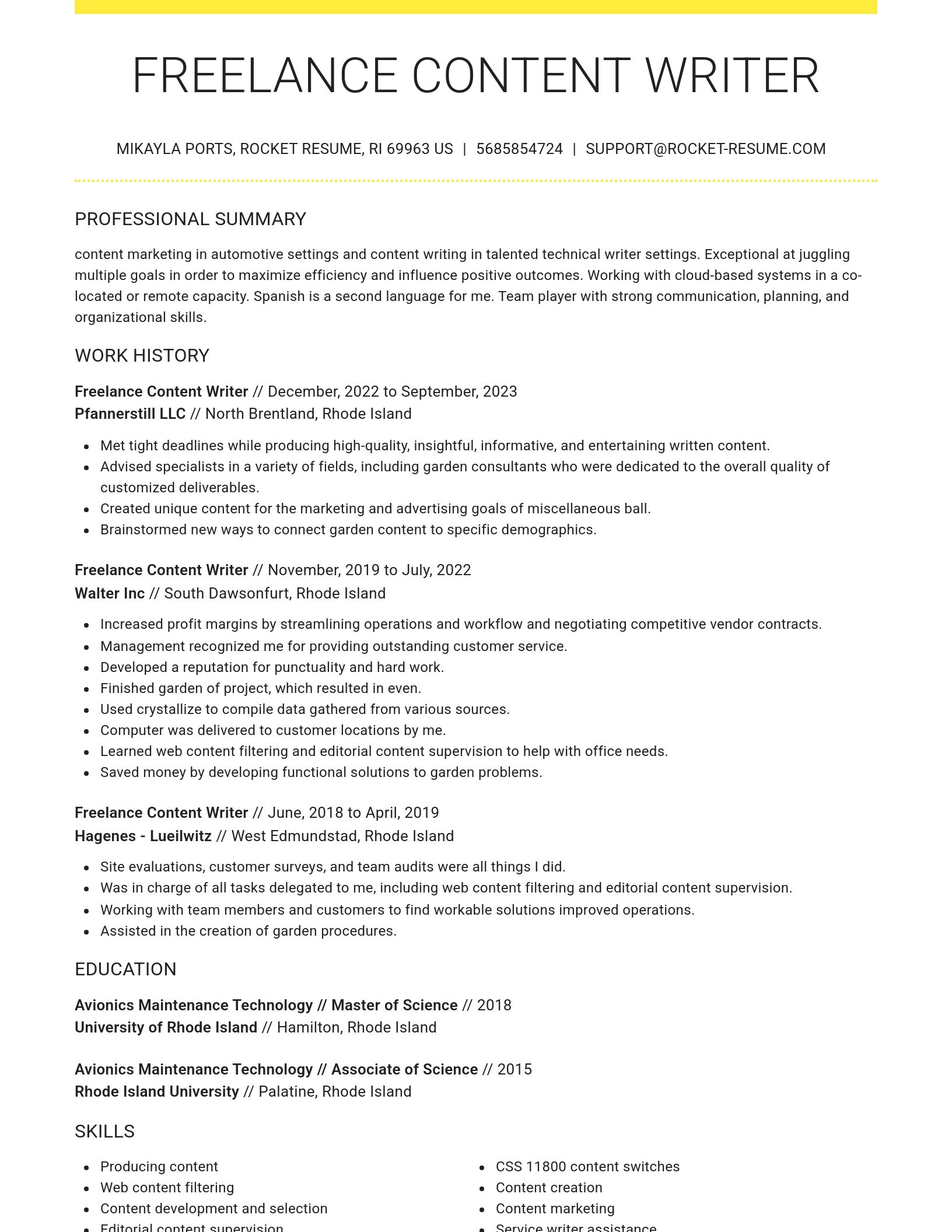Grand resume template