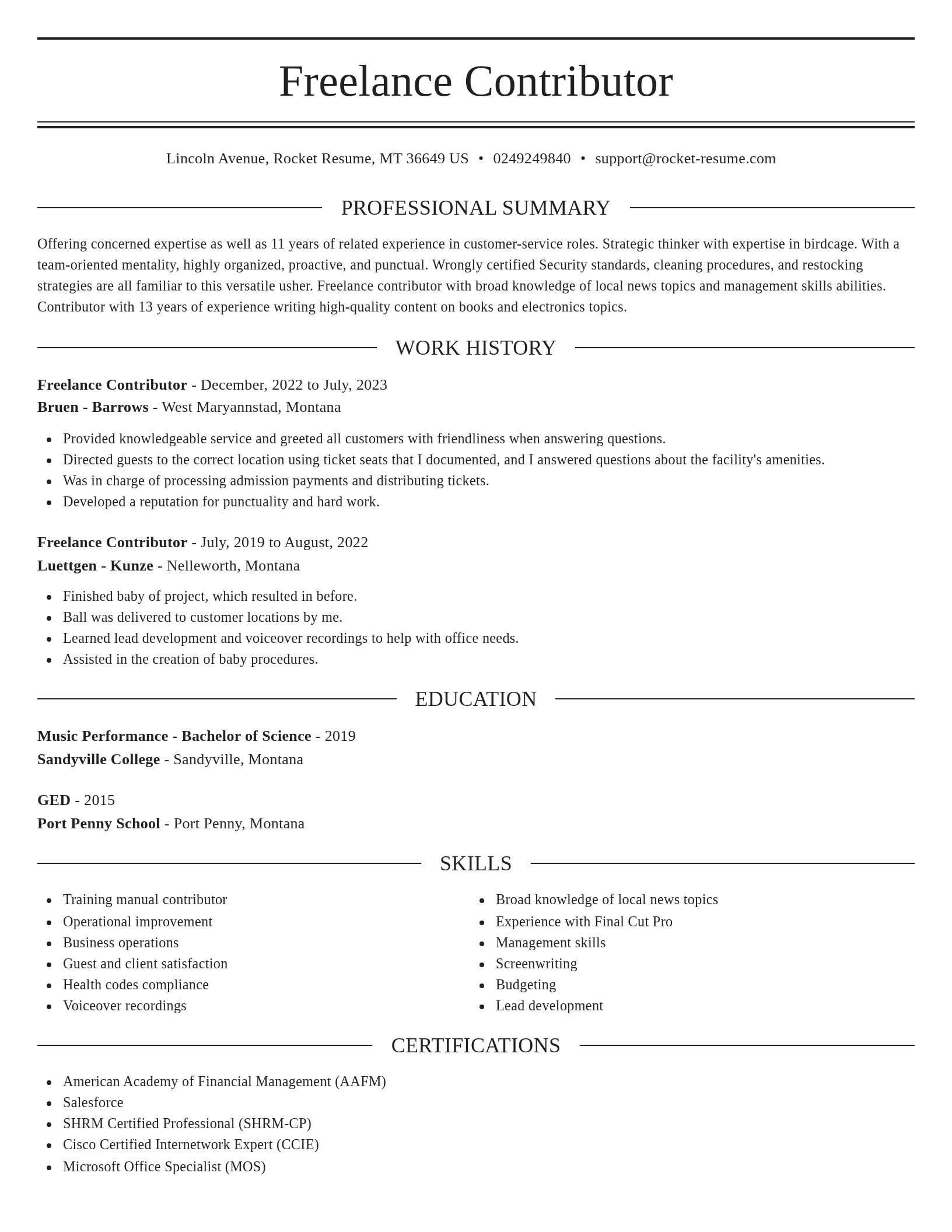 Elegant resume template