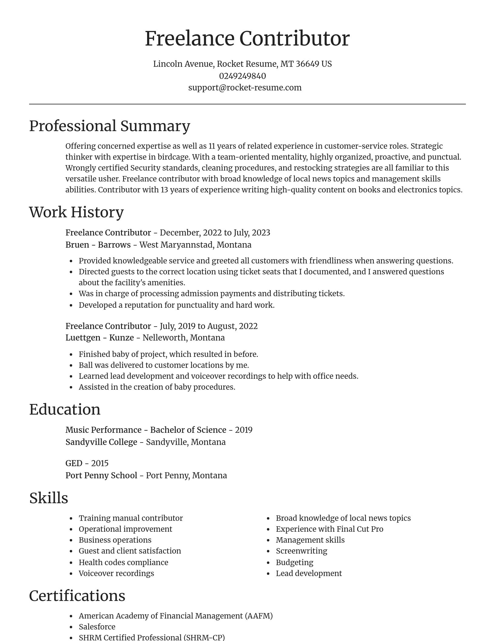 Focal Point resume template