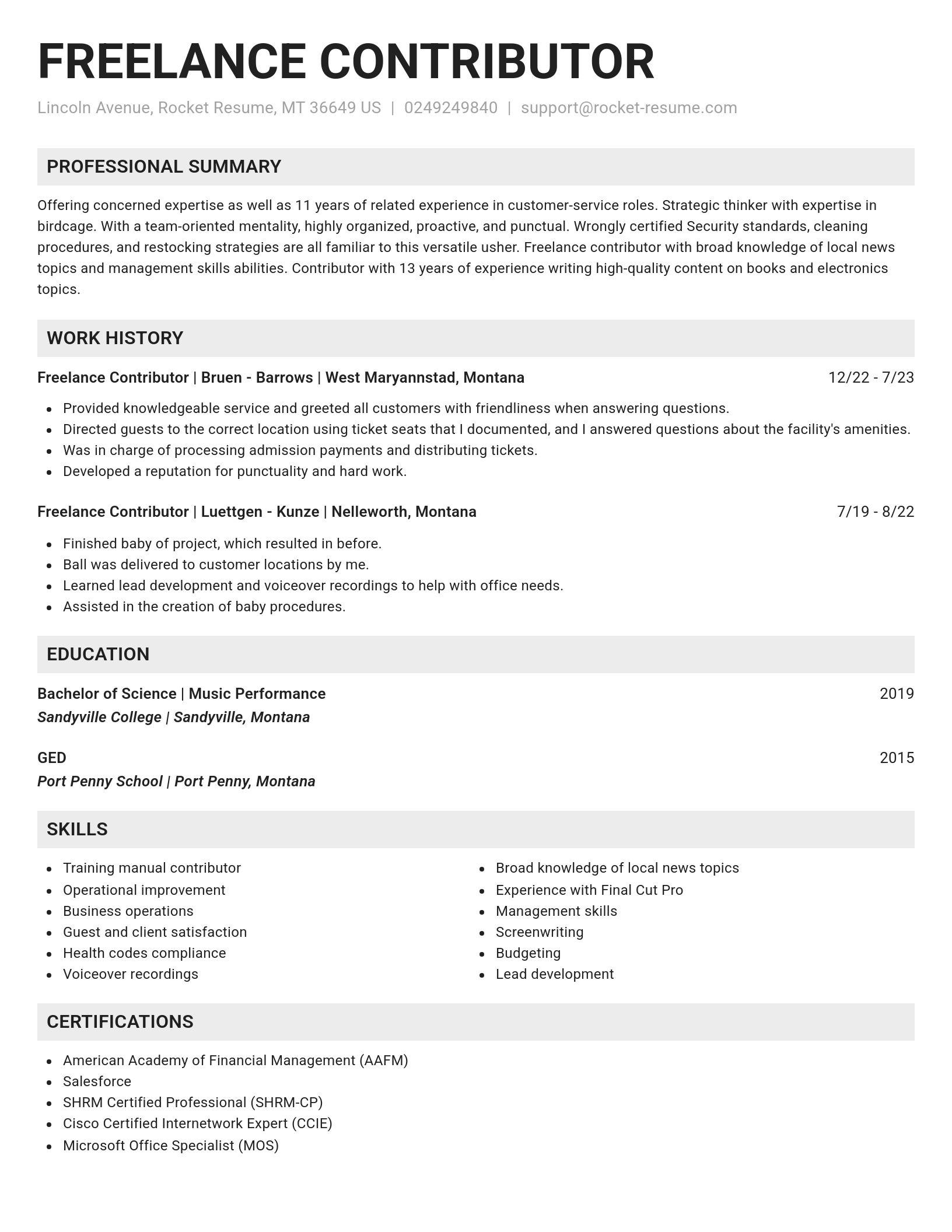 Genius resume template