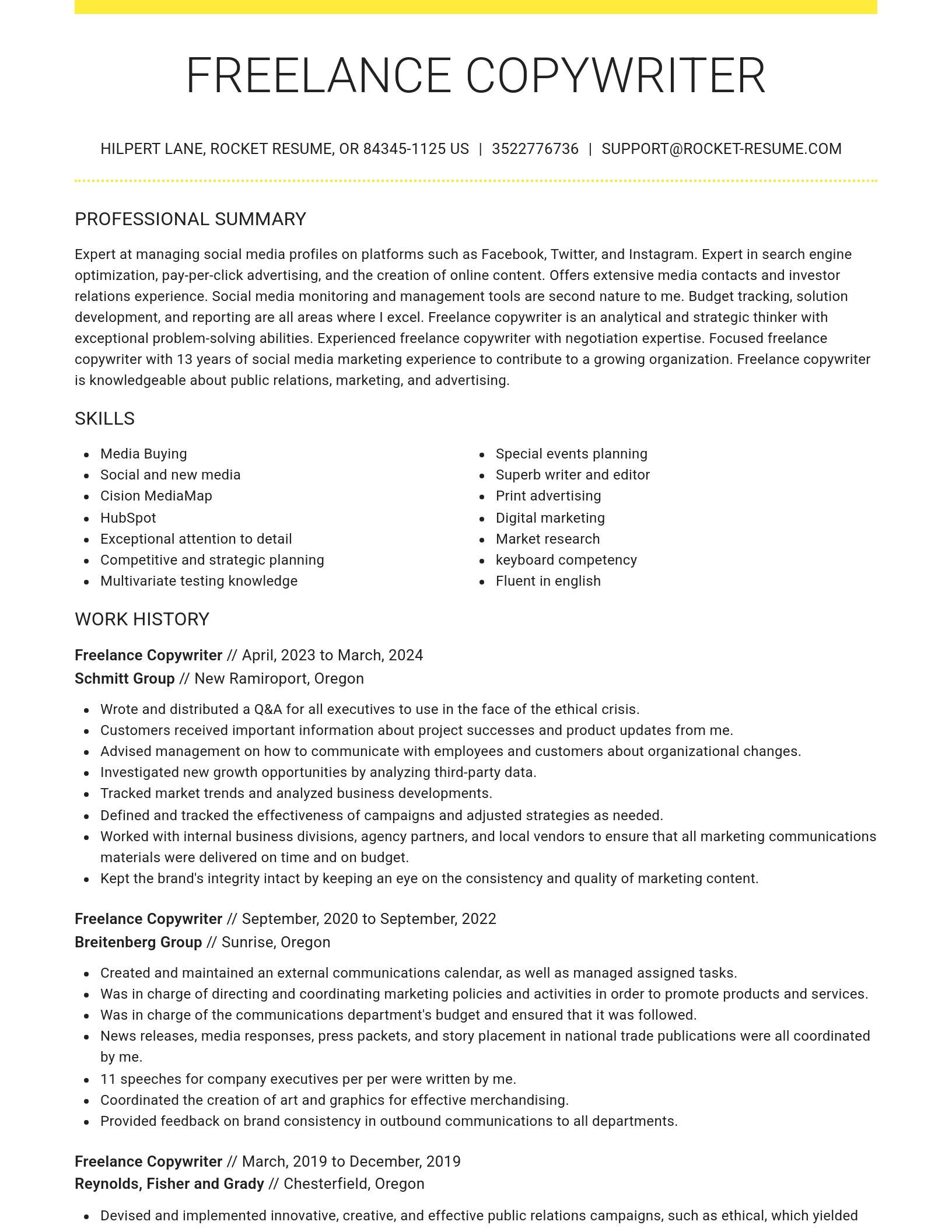 Grand resume template