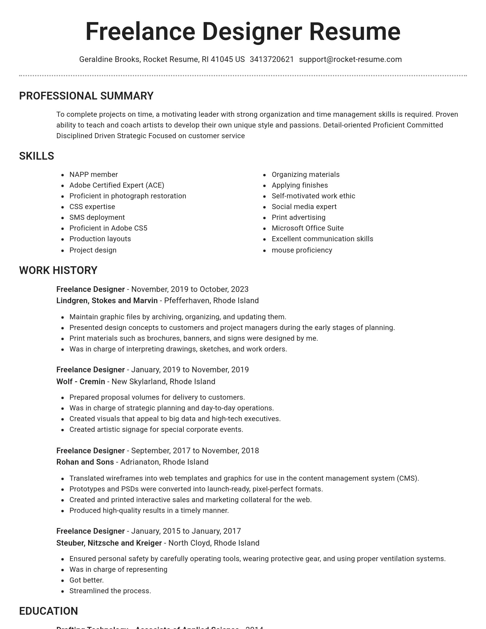 Brilliant resume template