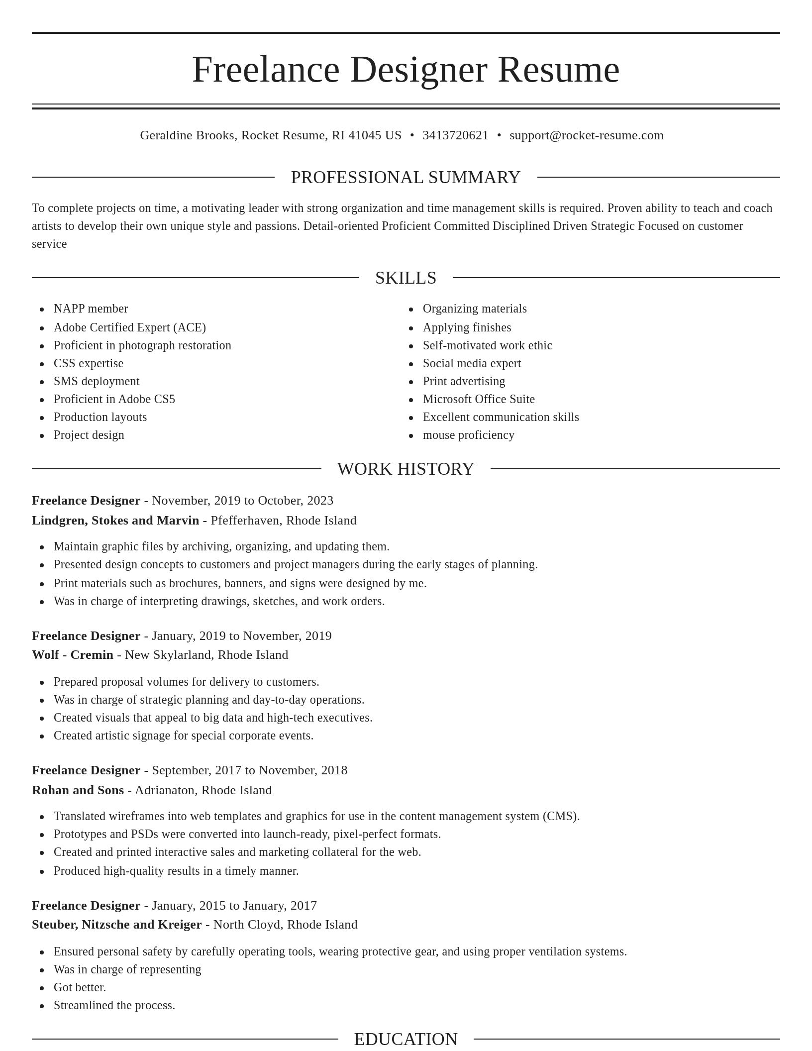 Elegant resume template