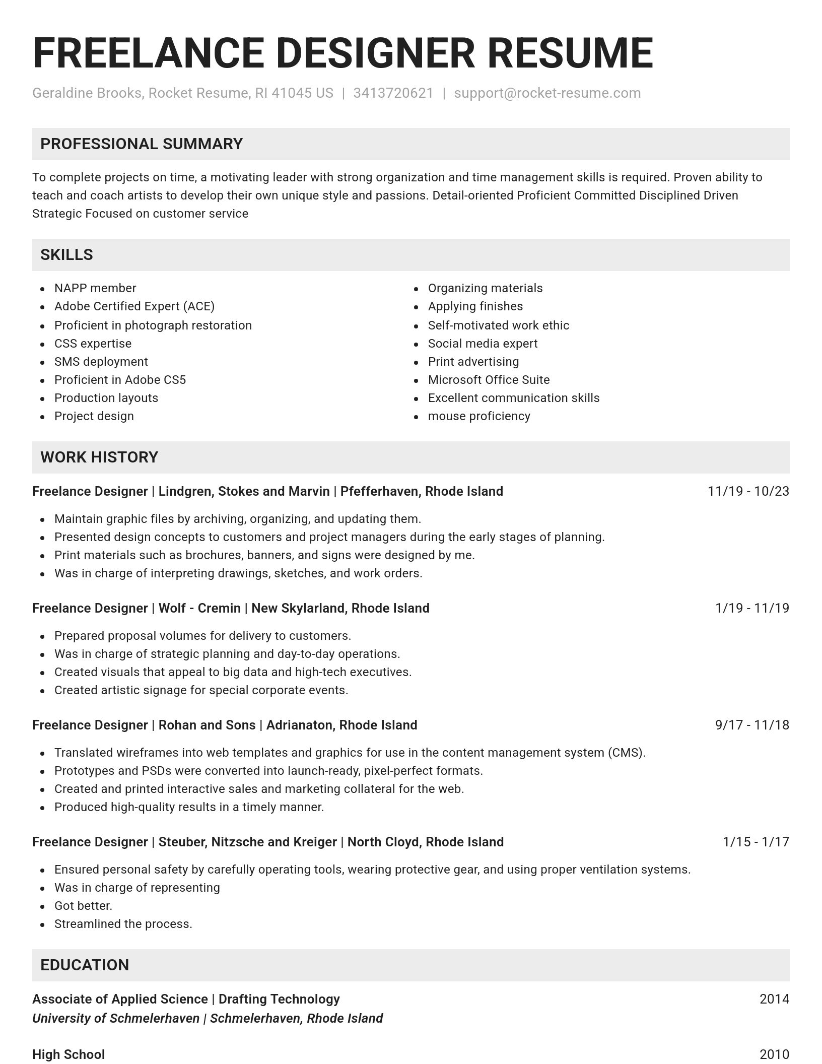 Genius resume template