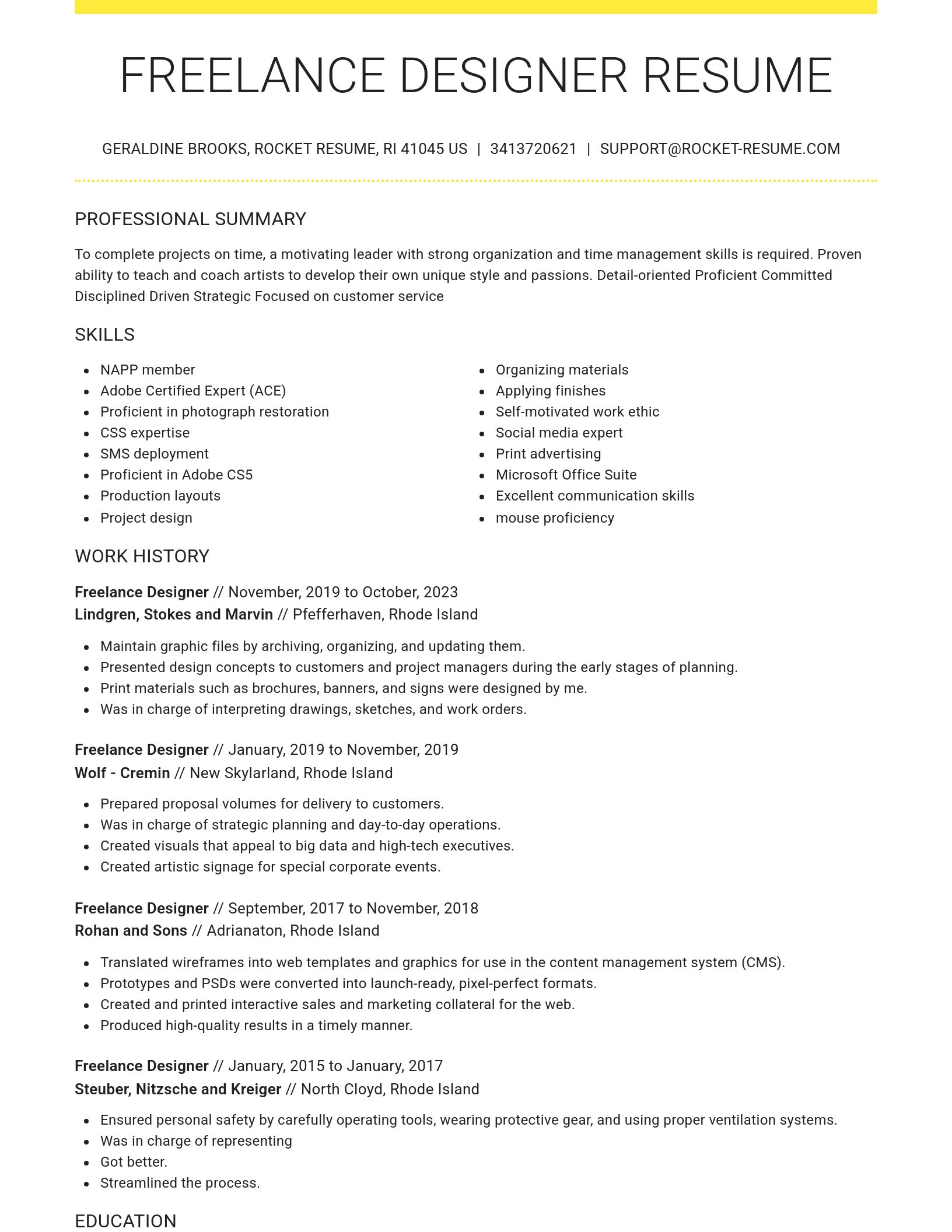 Grand resume template