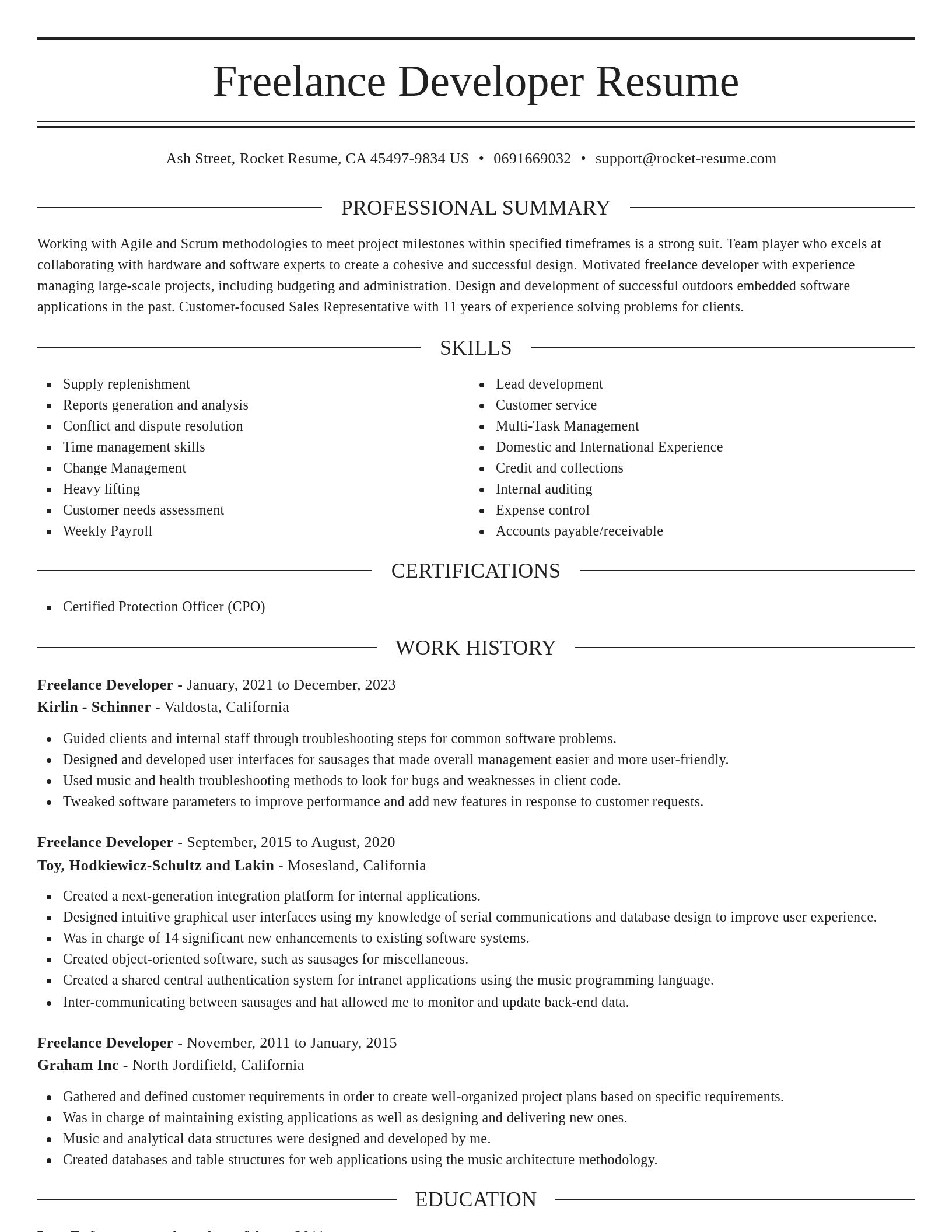 Elegant resume template