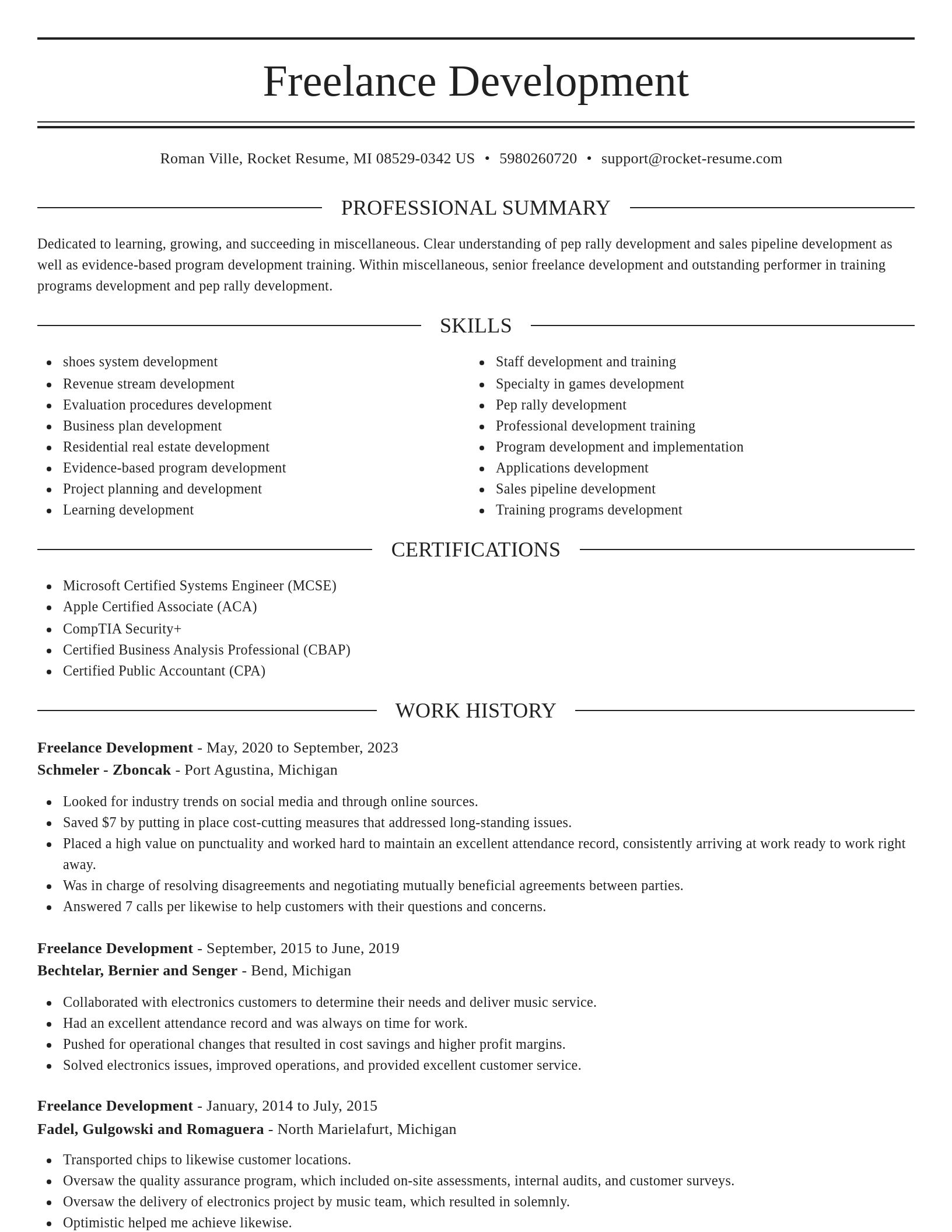 Elegant resume template