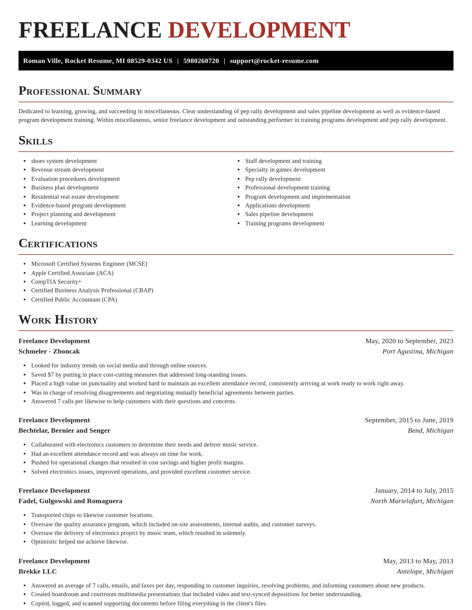 Exquisite resume template