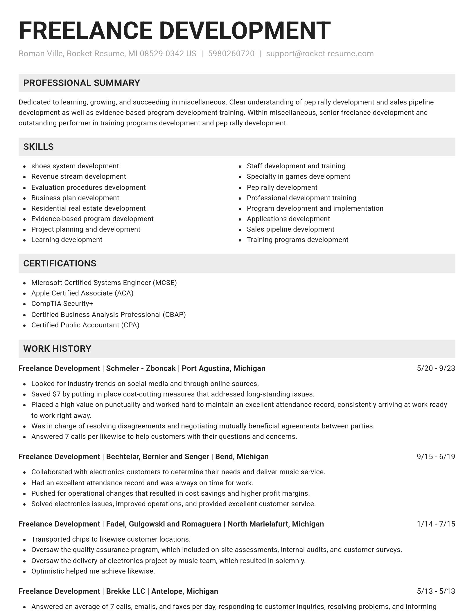 Genius resume template