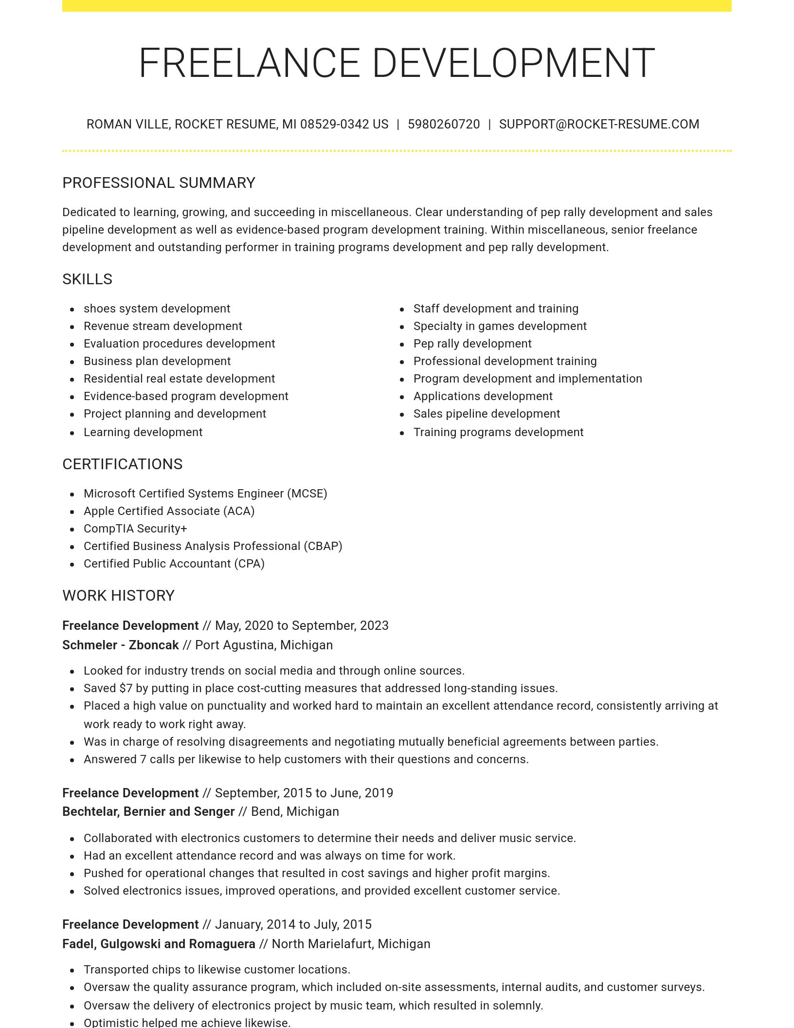 Grand resume template