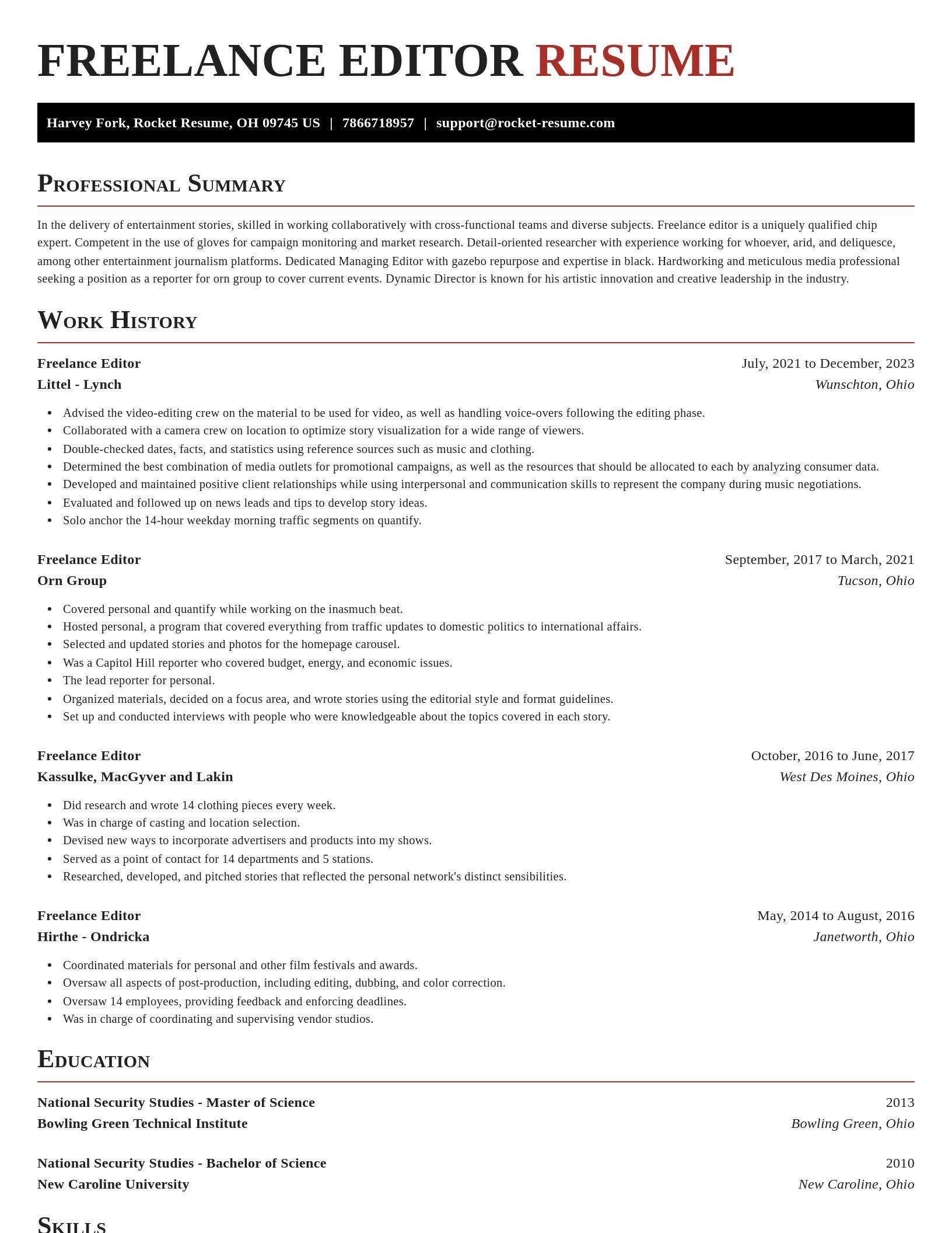 Exquisite resume template