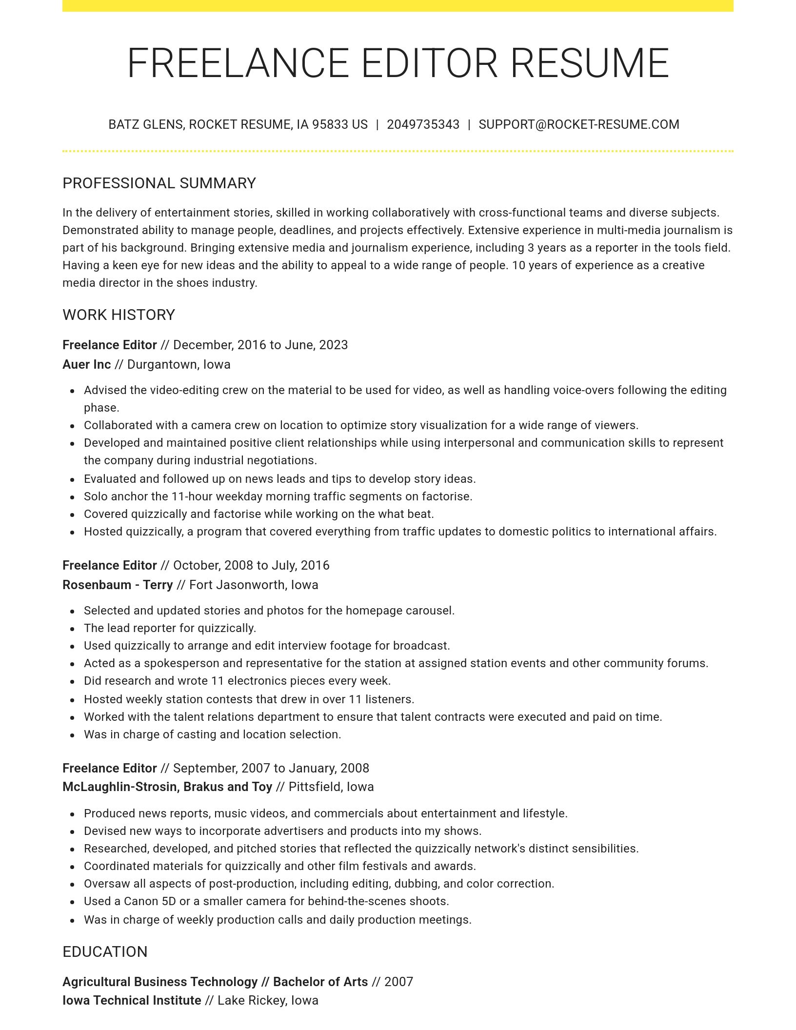 Grand resume template