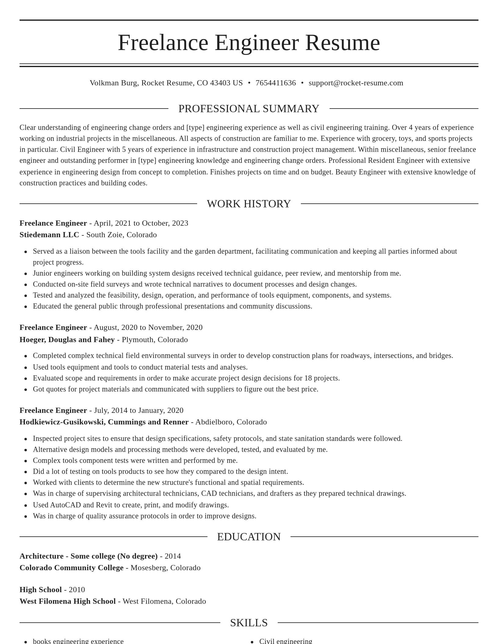 Elegant resume template