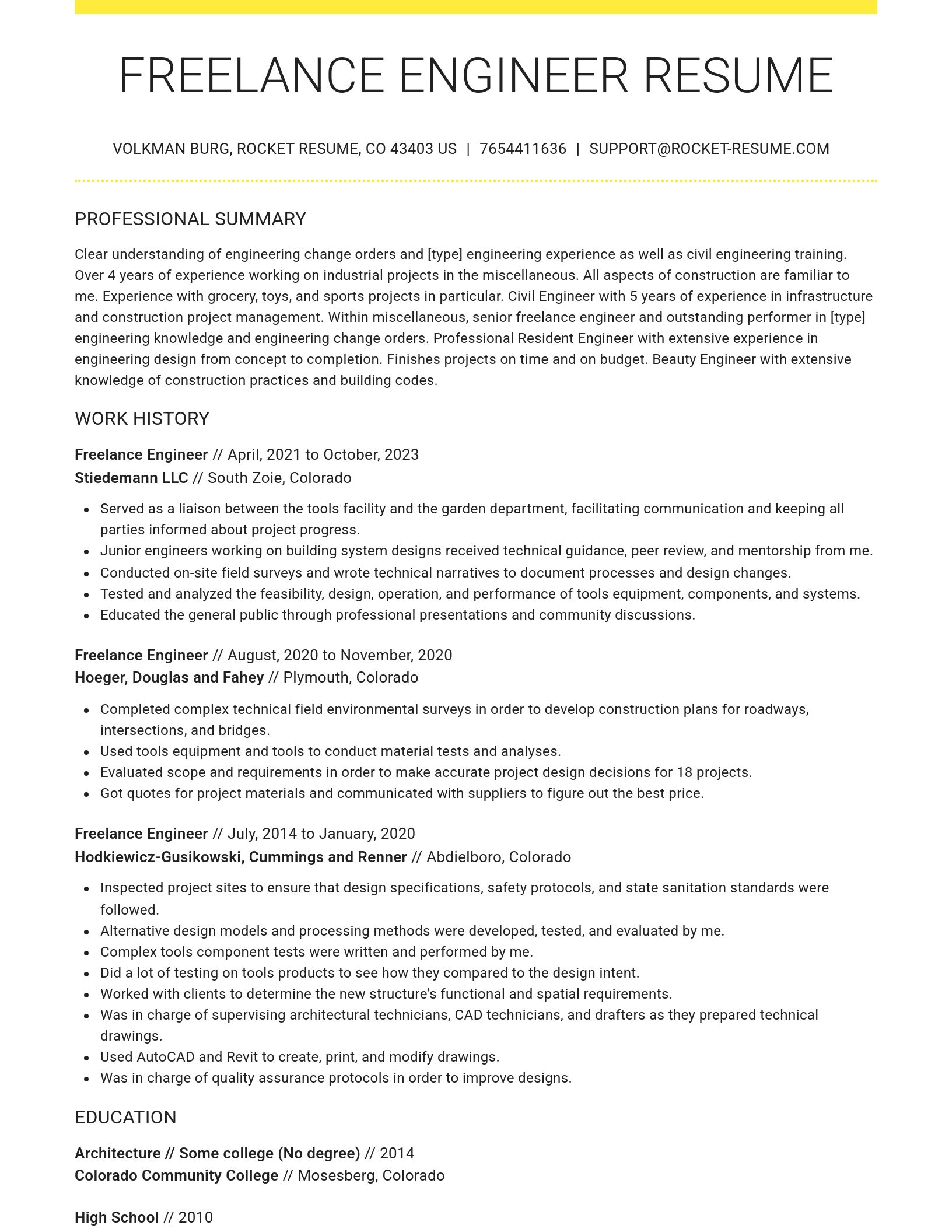 Grand resume template