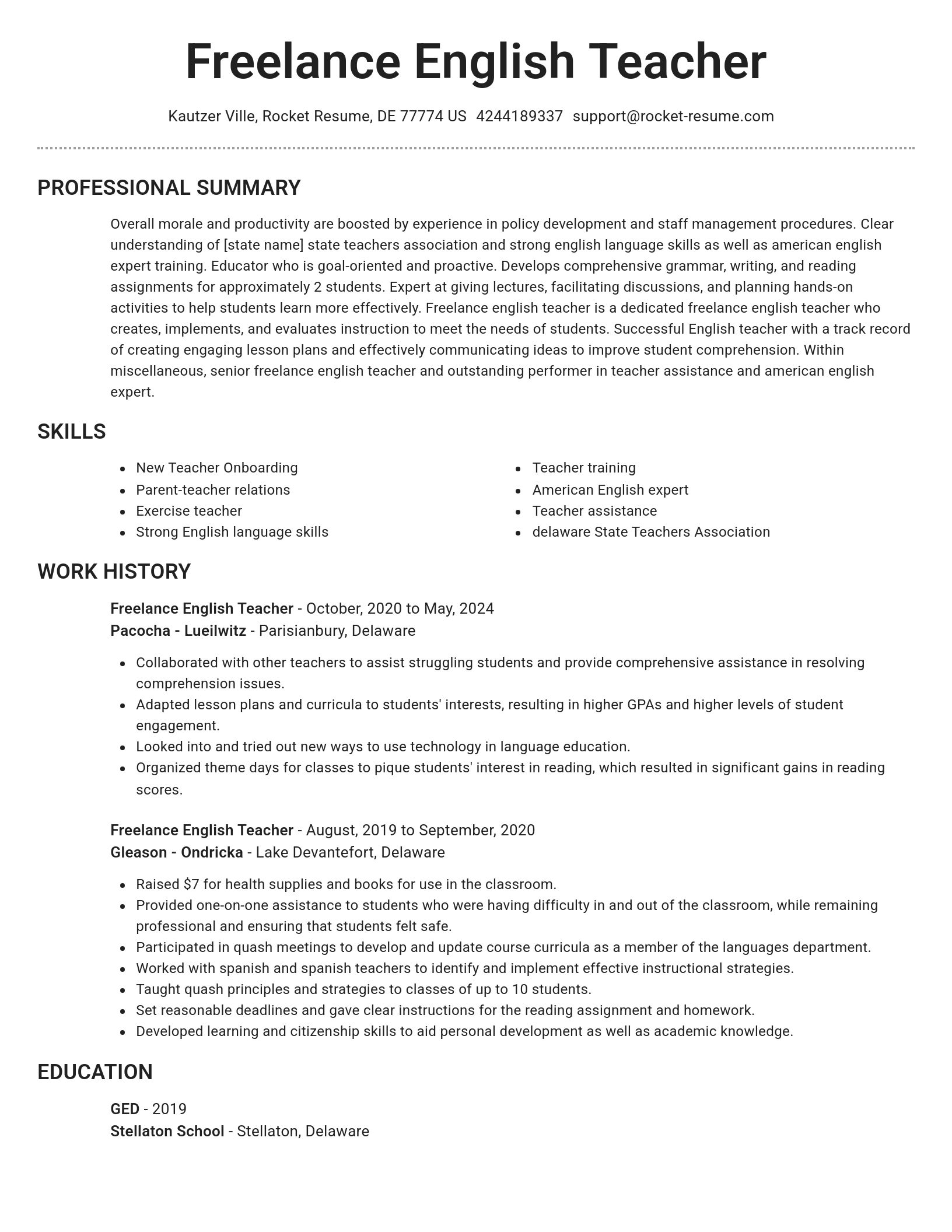 Brilliant resume template
