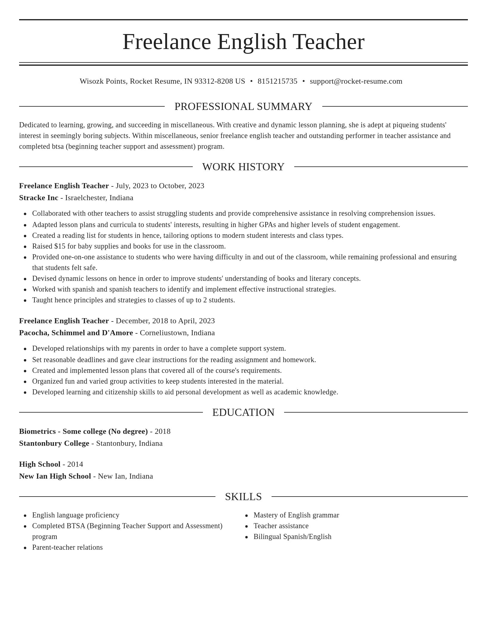 Elegant resume template