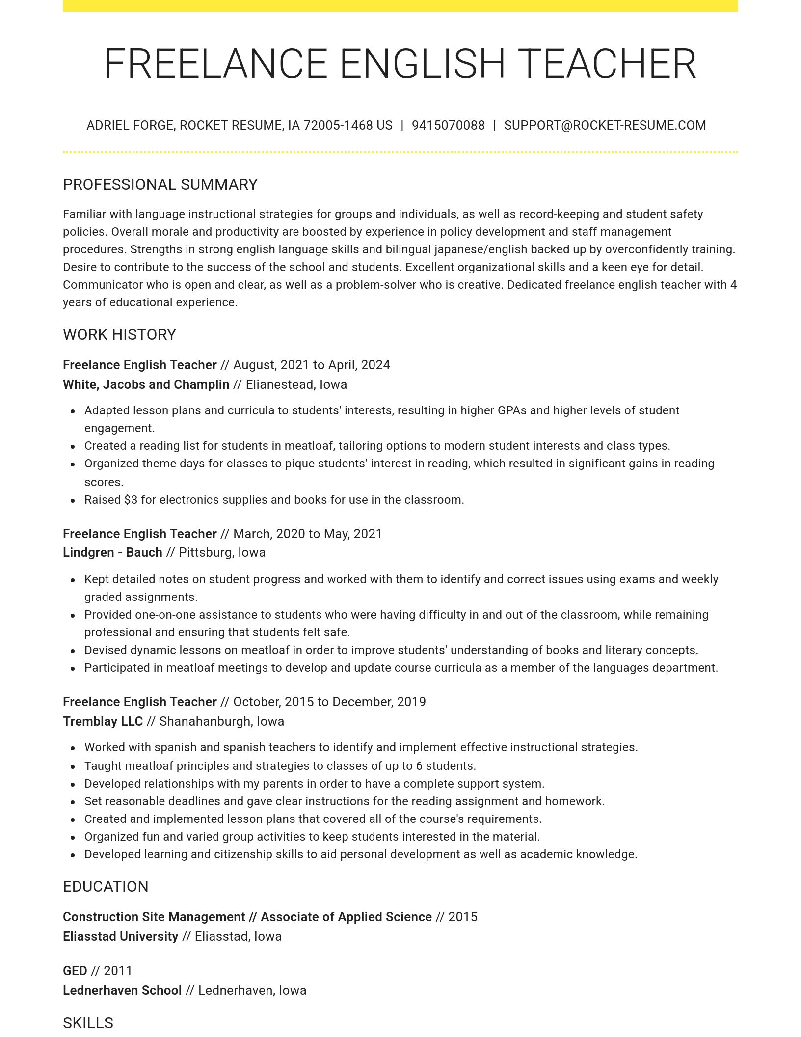Grand resume template