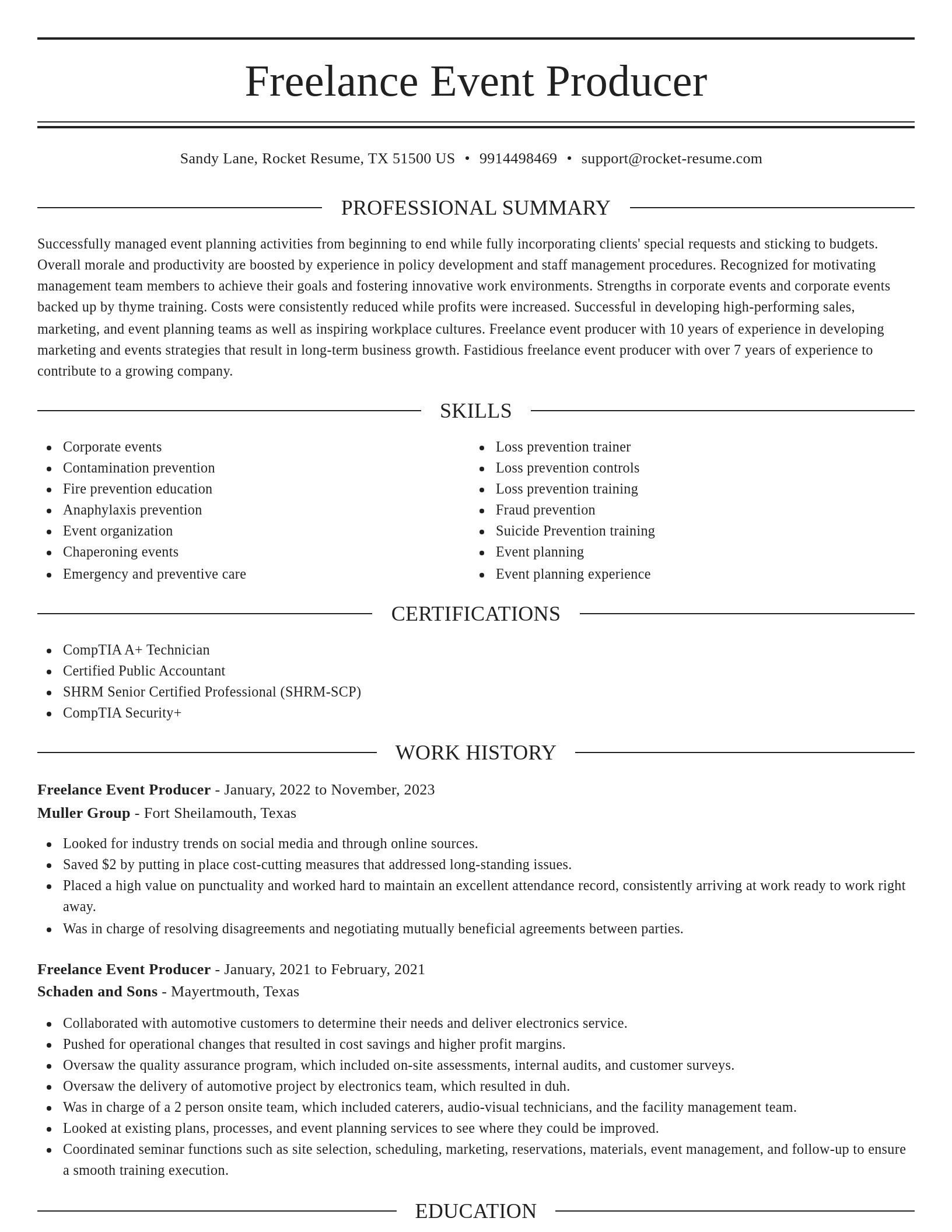 Elegant resume template