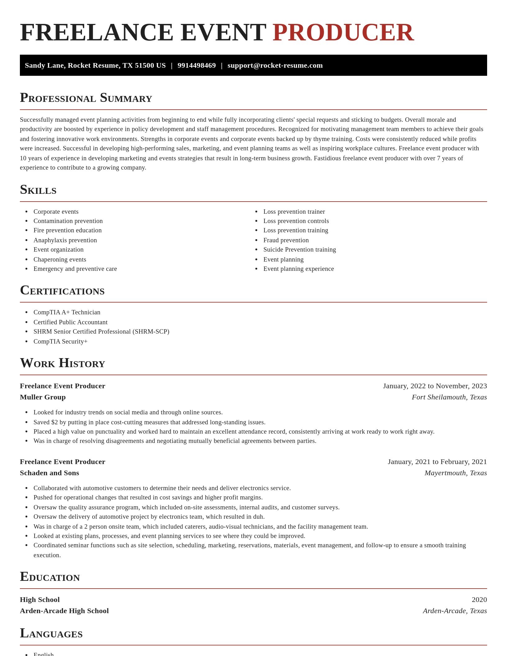 Exquisite resume template