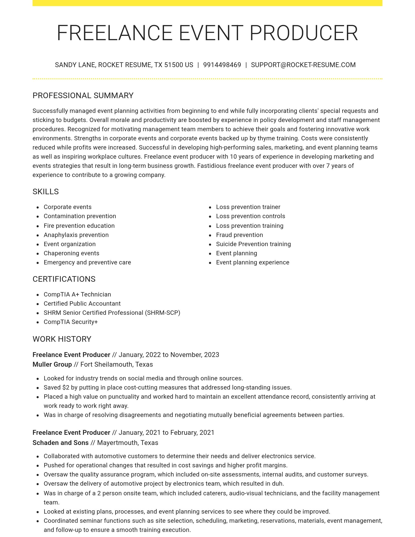 Grand resume template