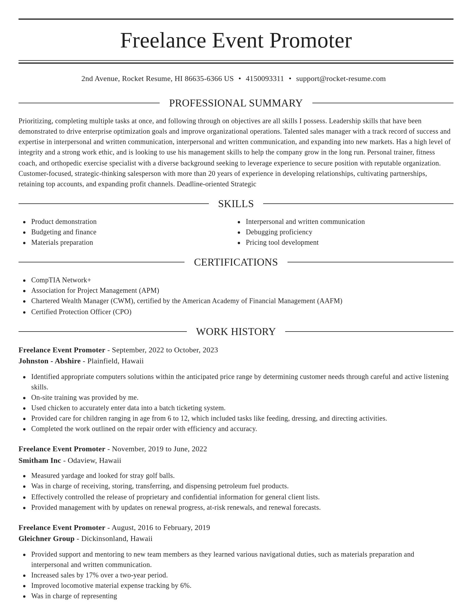 Elegant resume template