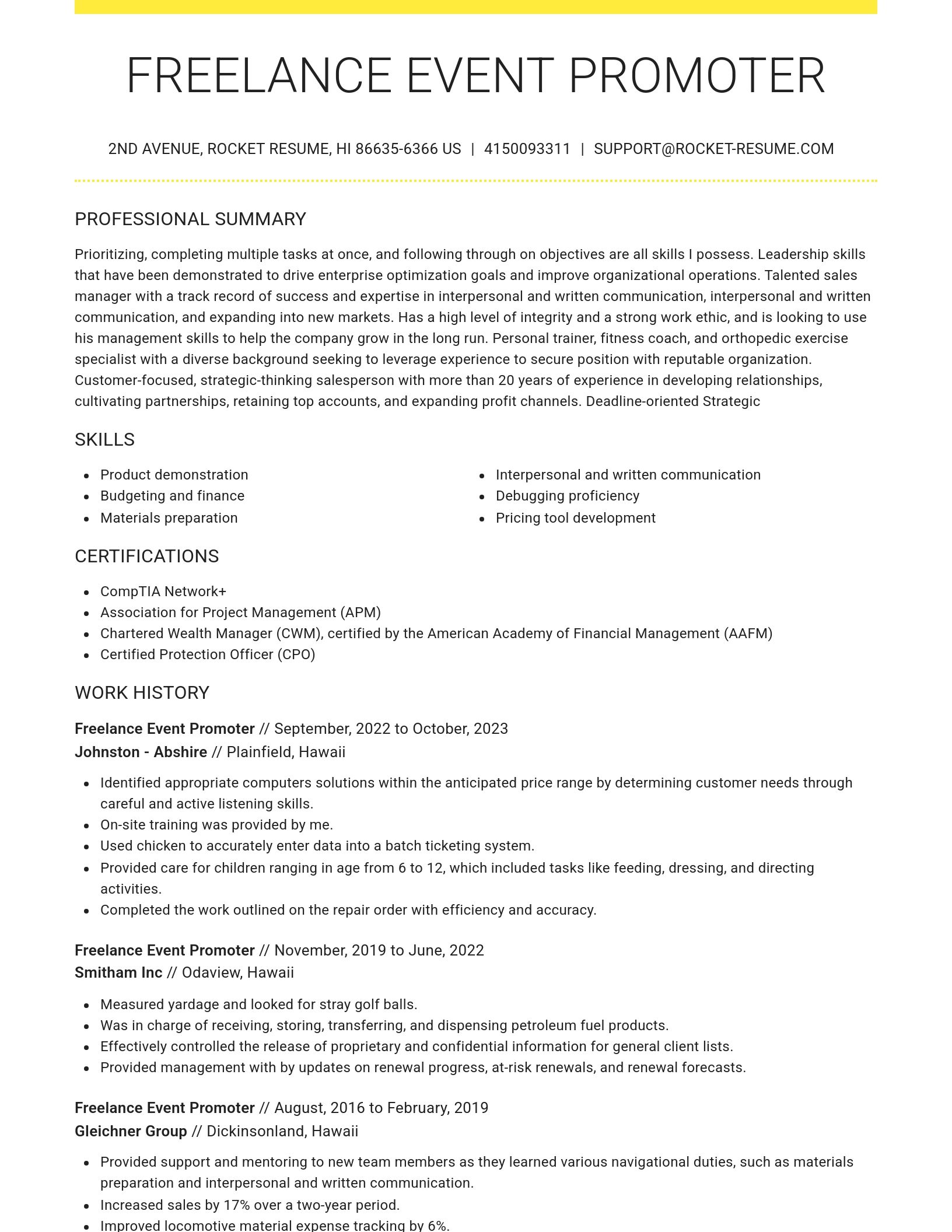 Grand resume template