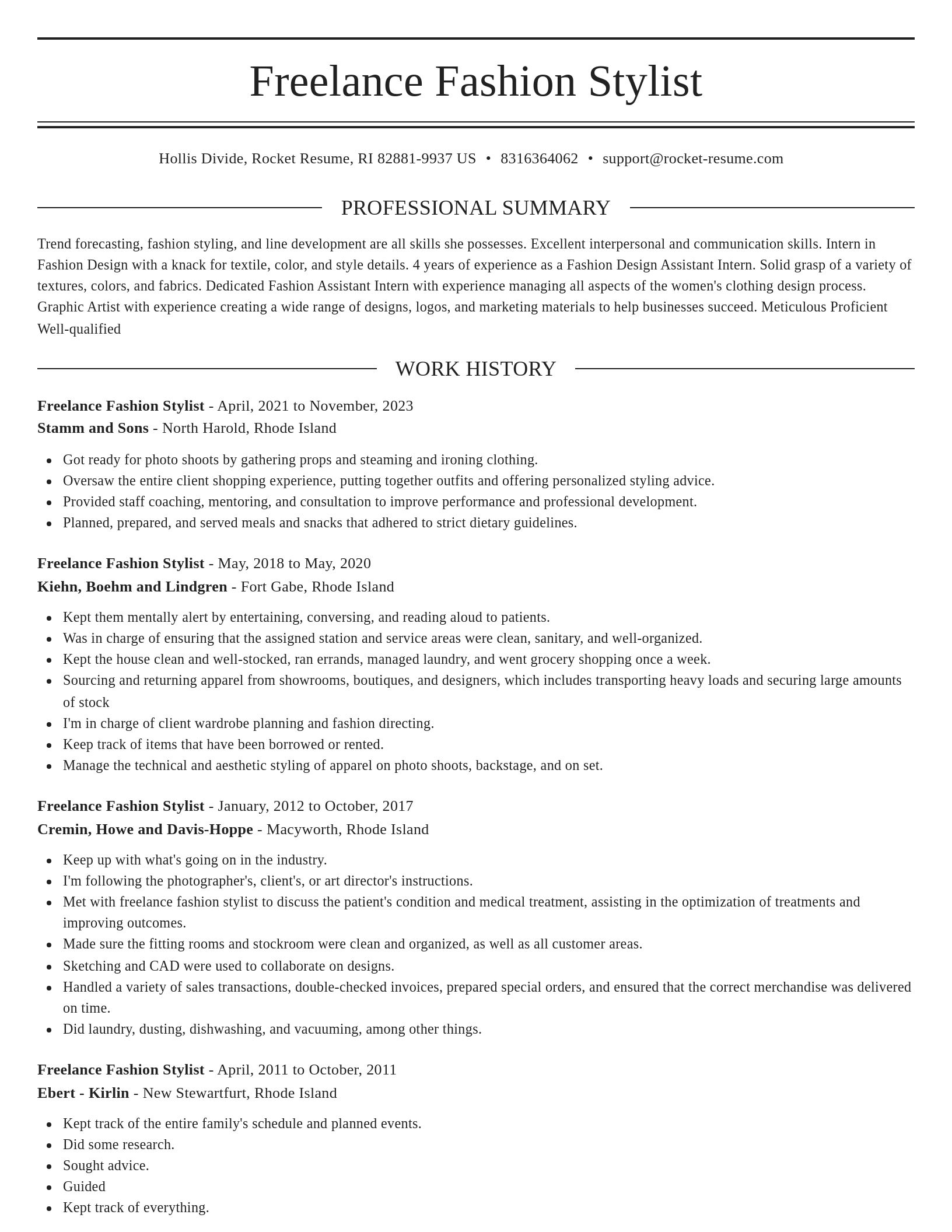 Elegant resume template
