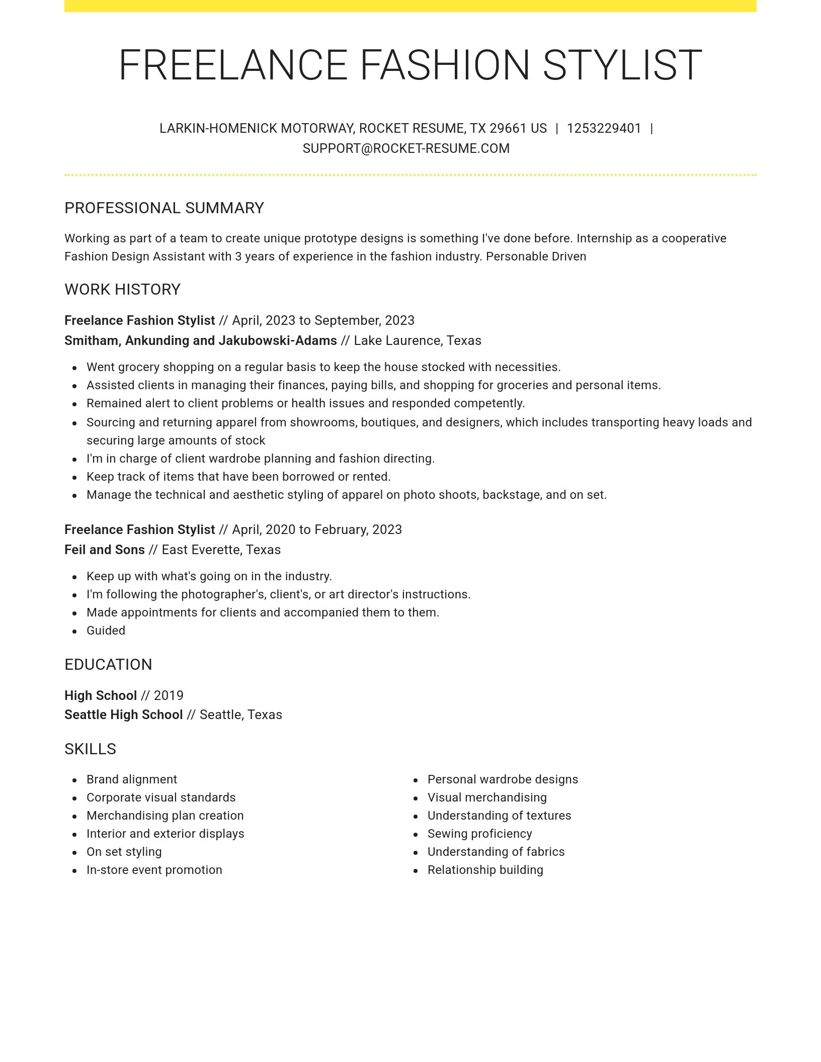 Grand resume template