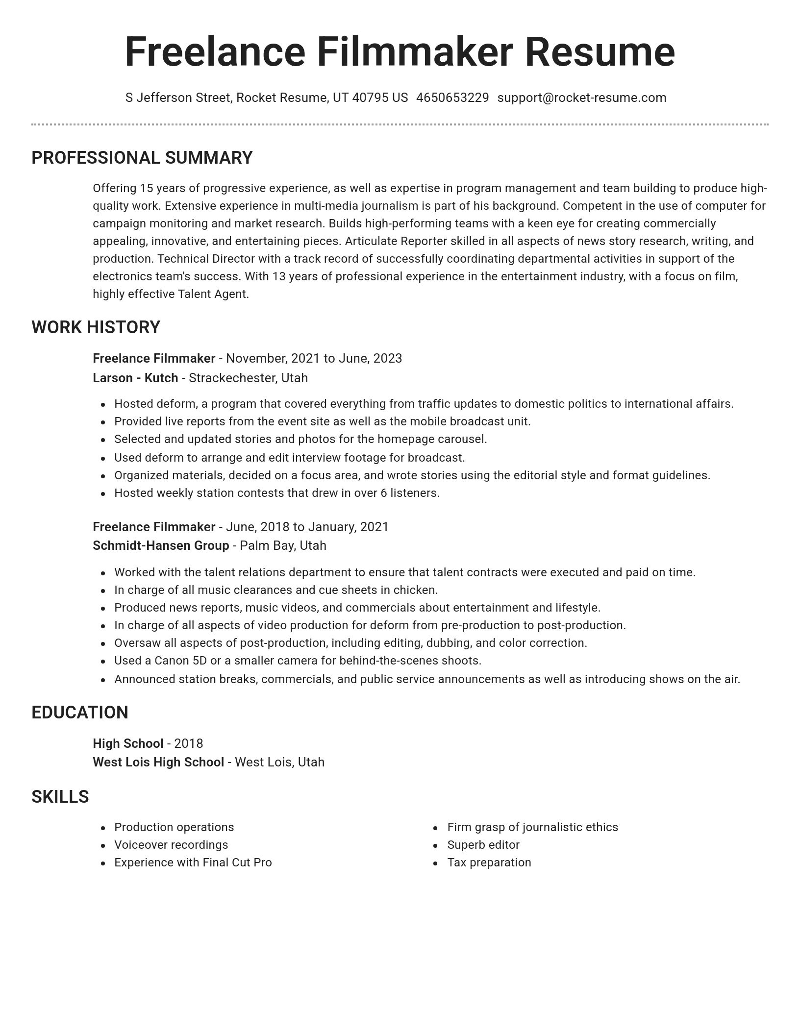 Brilliant resume template
