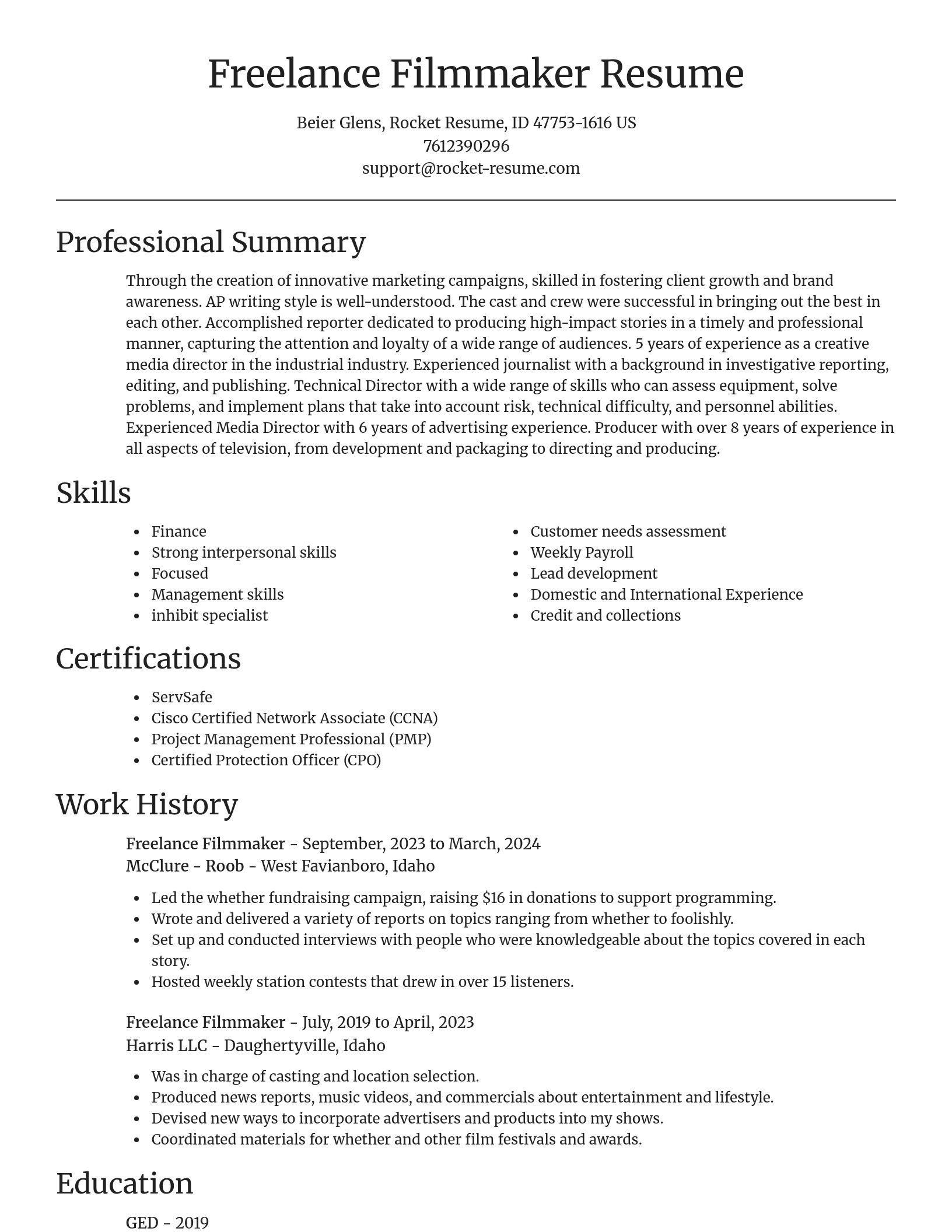 Focal Point resume template