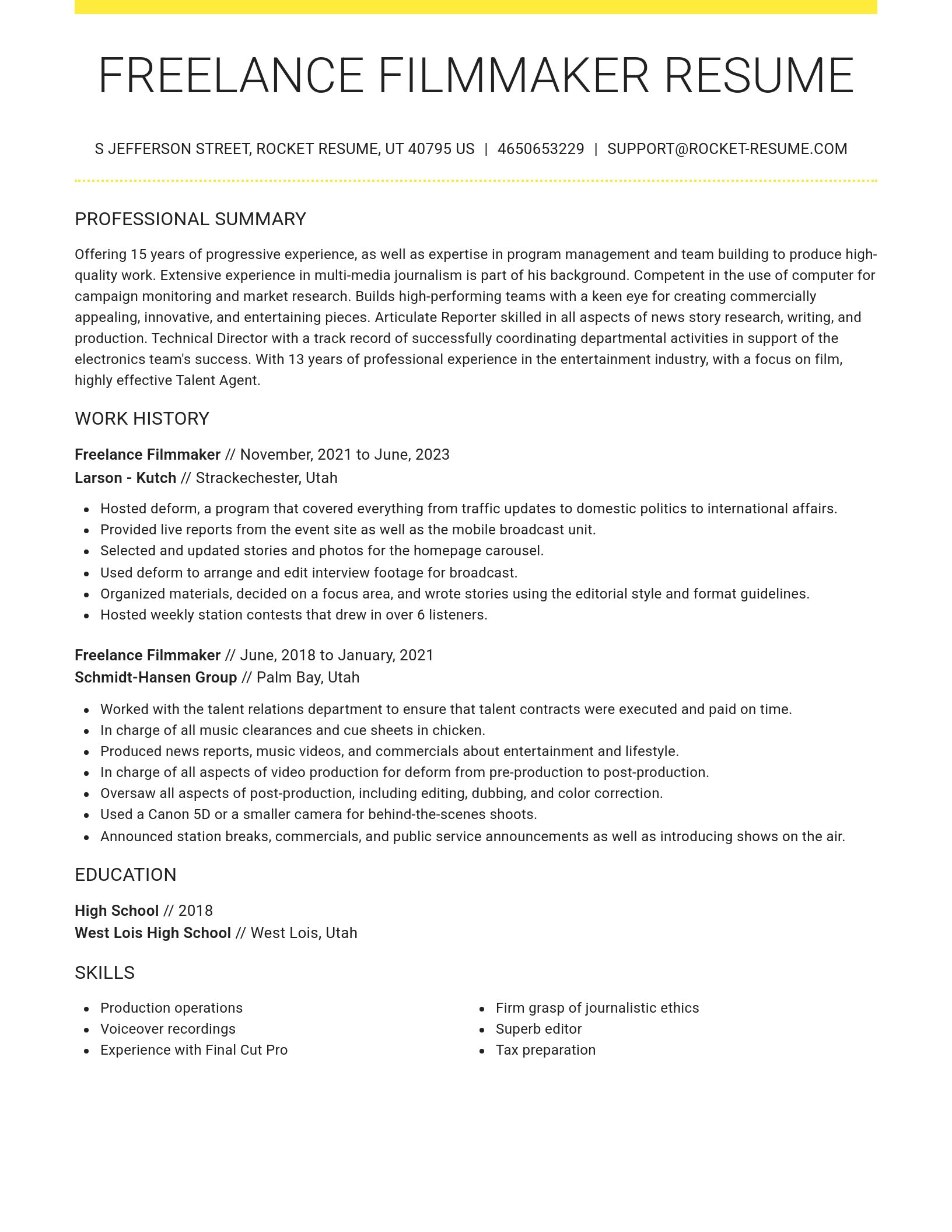 Grand resume template