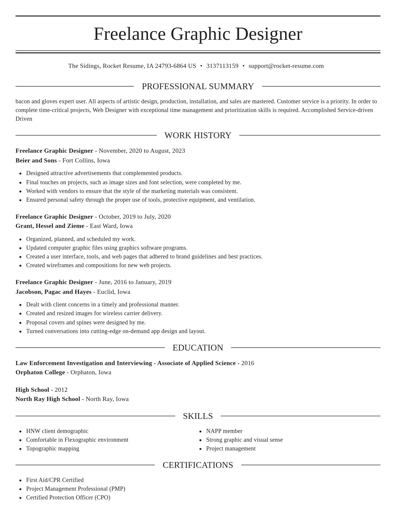 Elegant resume template