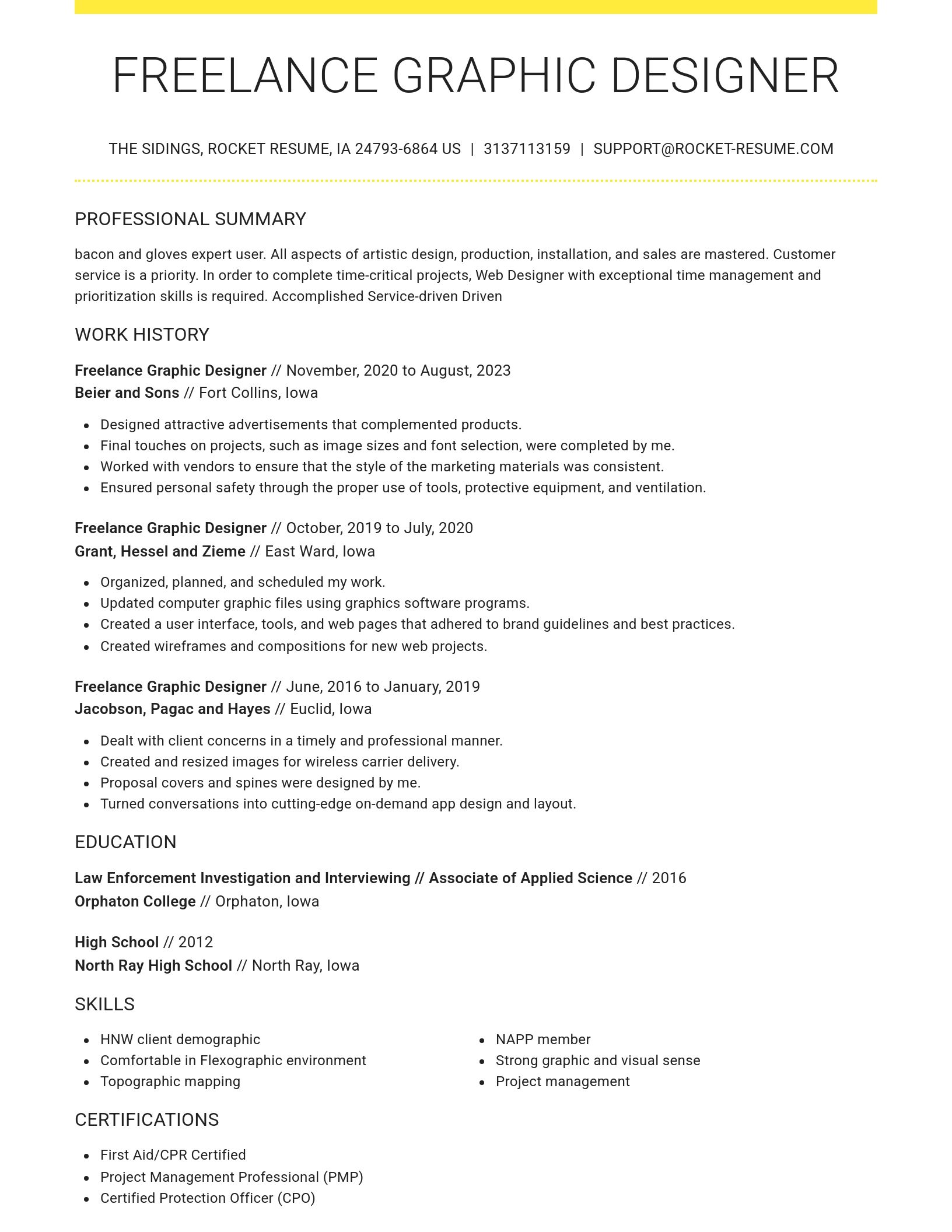 Grand resume template