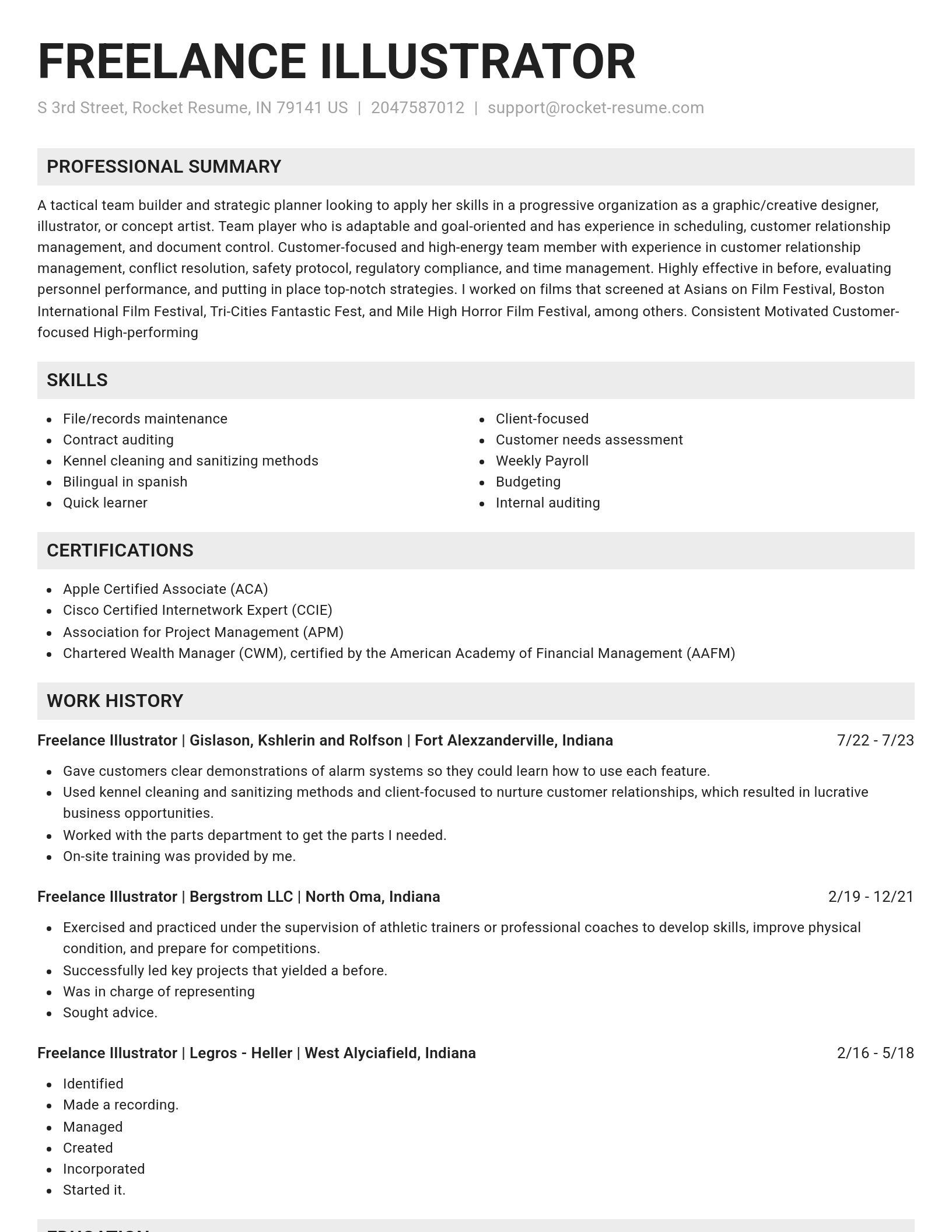 Genius resume template