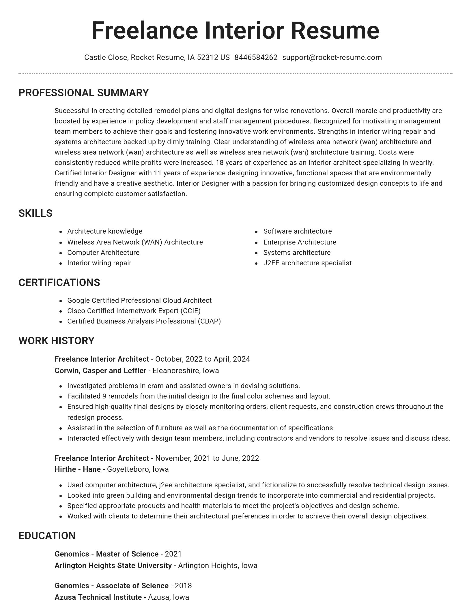 Brilliant resume template