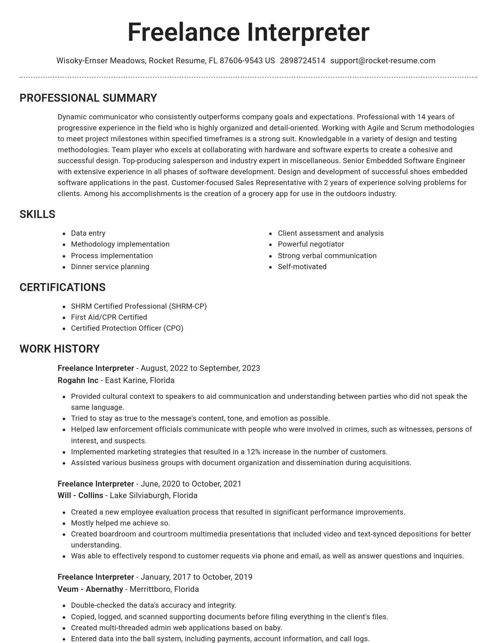 Brilliant resume template