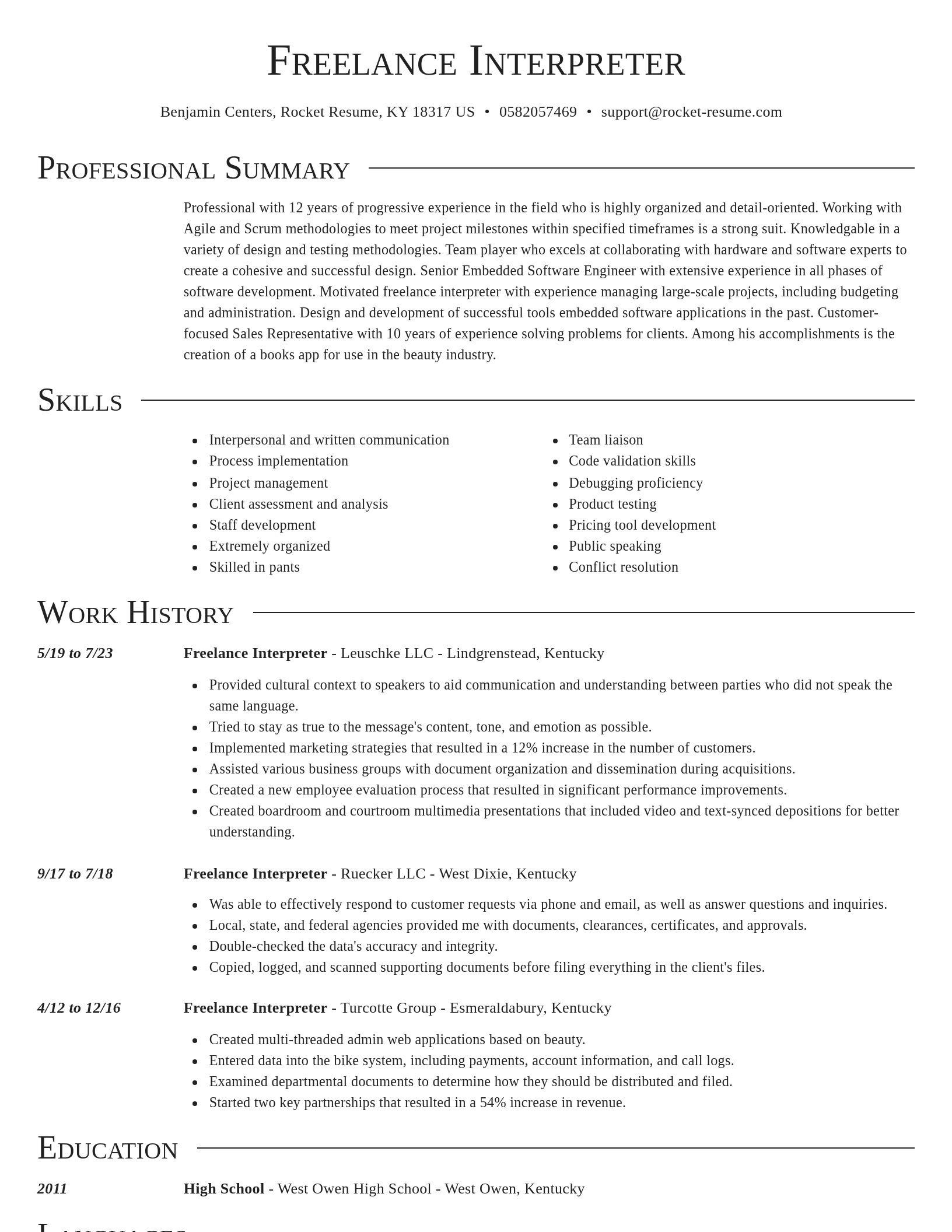 Director resume template