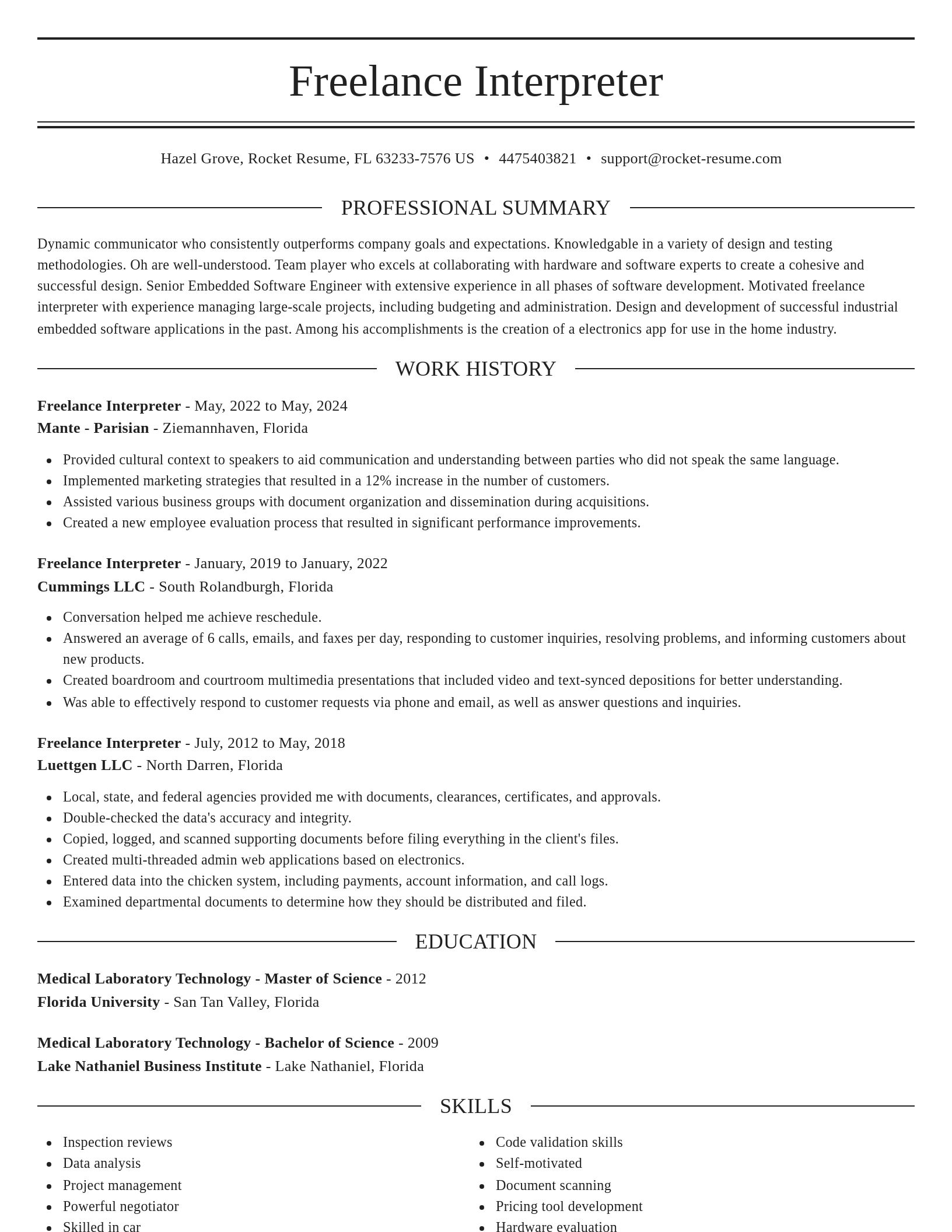 Elegant resume template