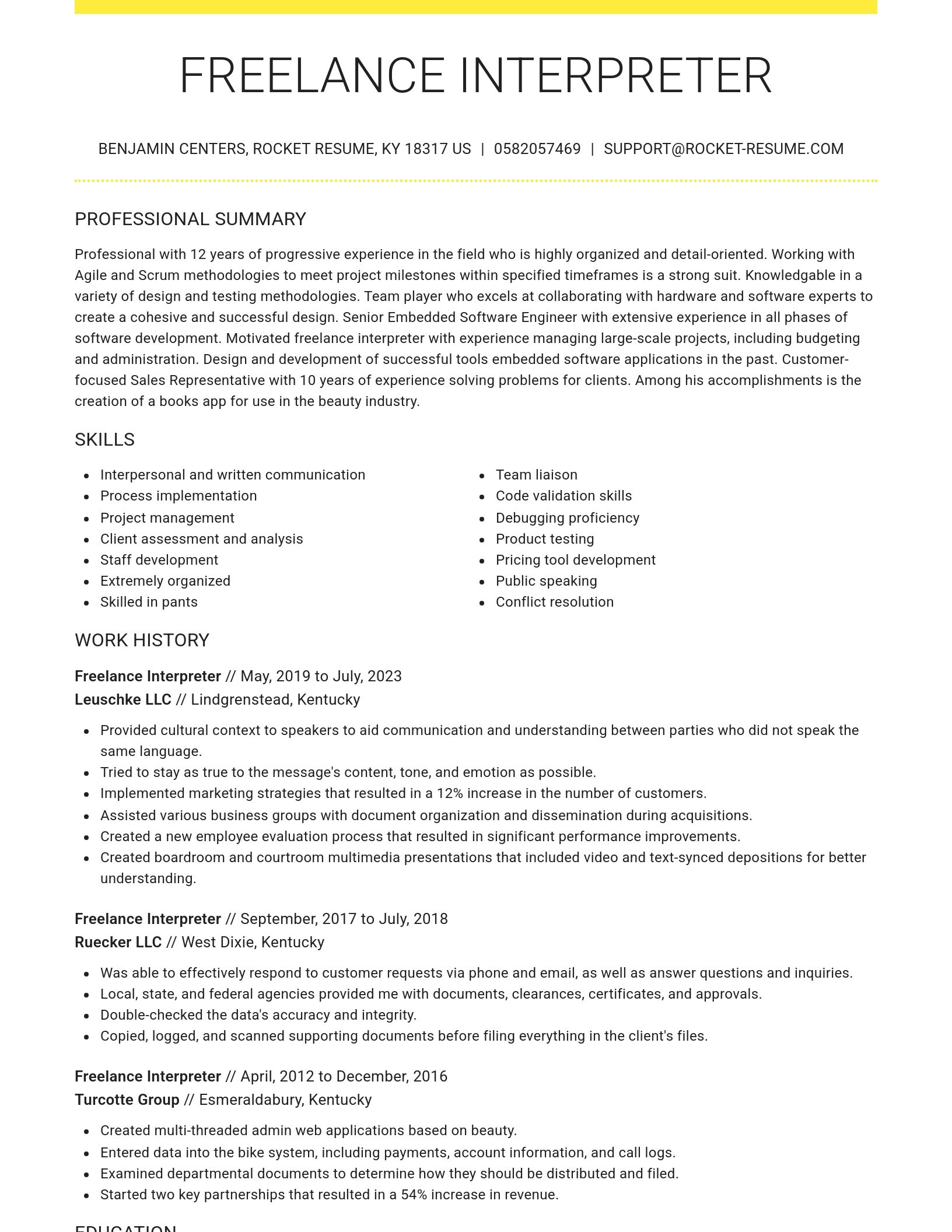 Grand resume template