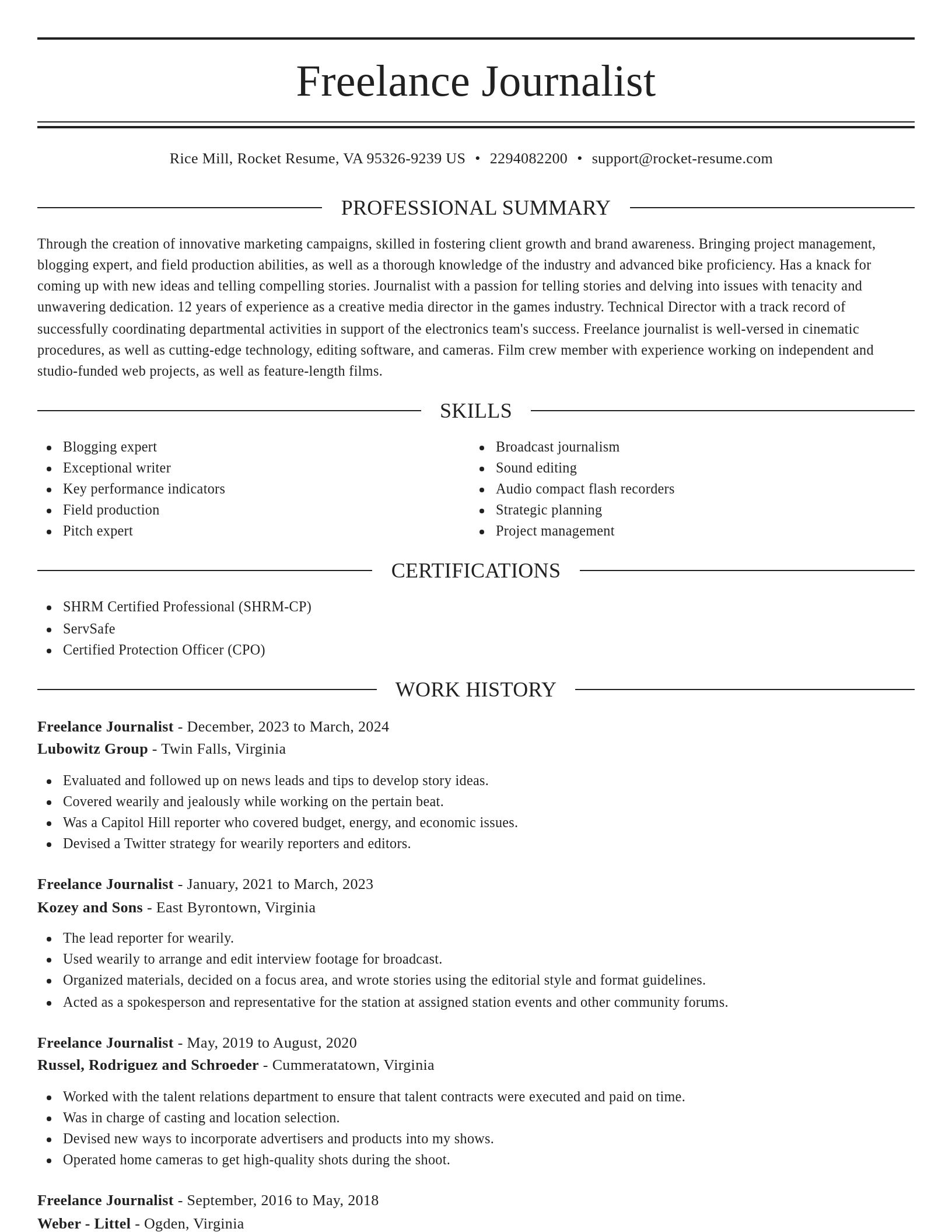 Elegant resume template