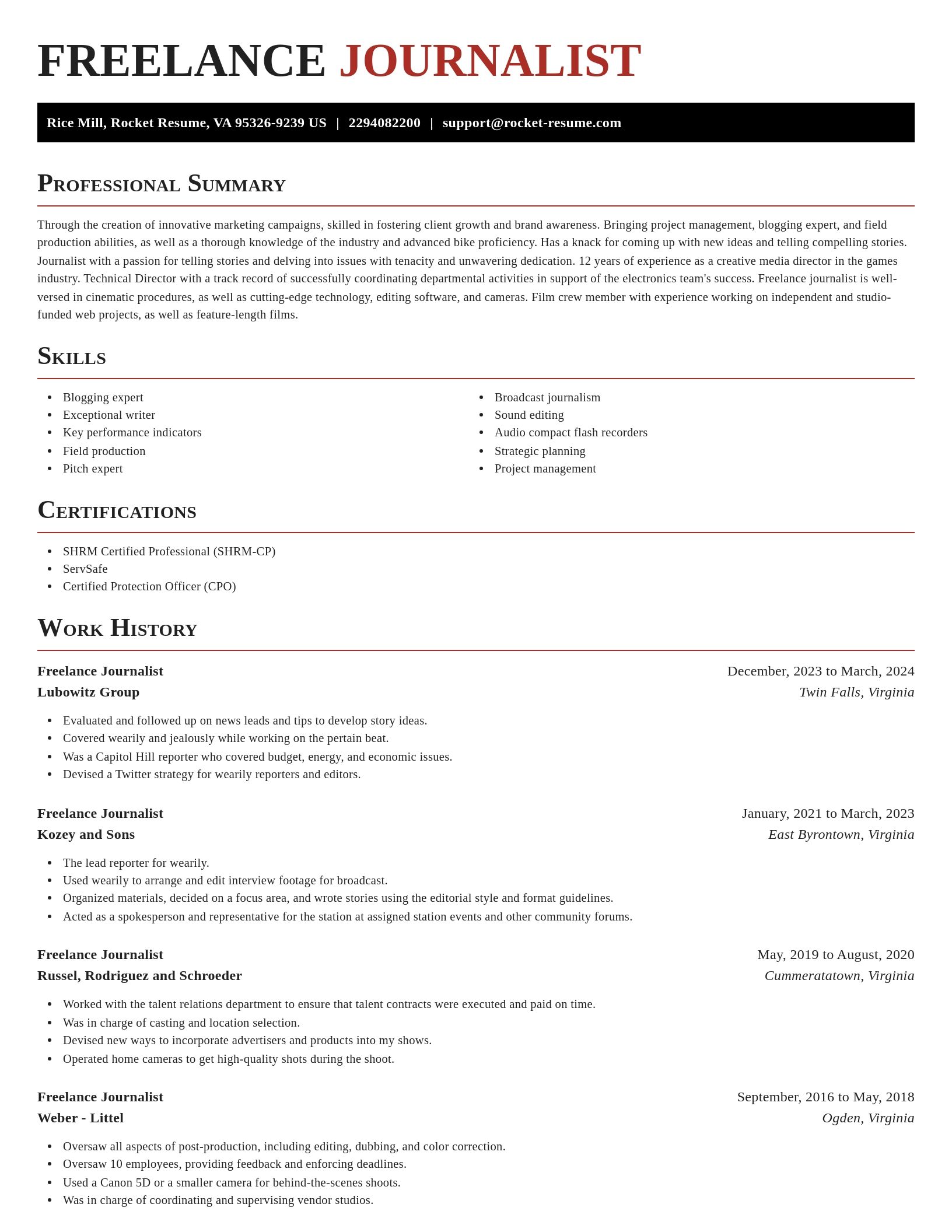 Exquisite resume template