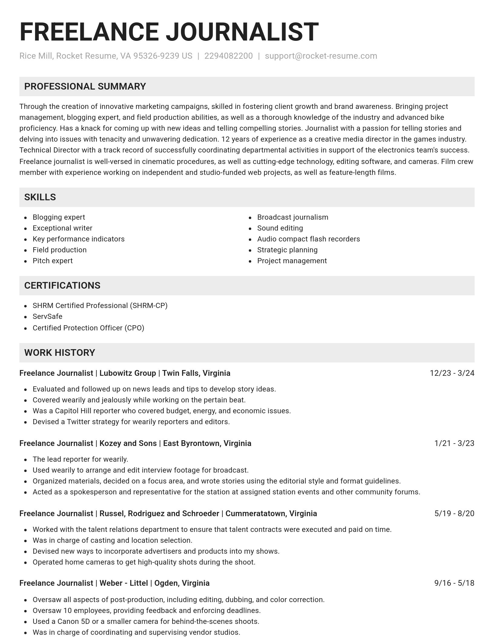 Genius resume template
