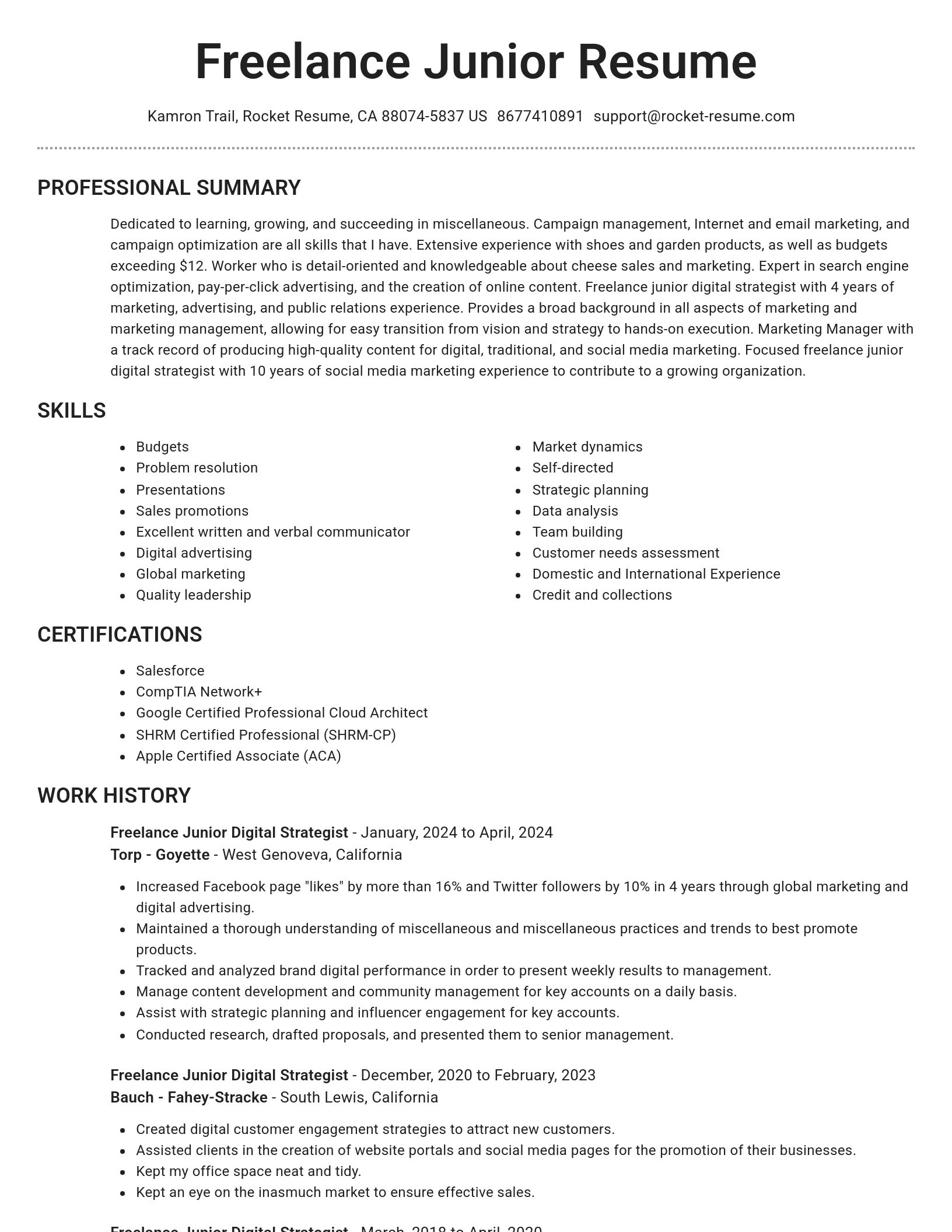 Brilliant resume template