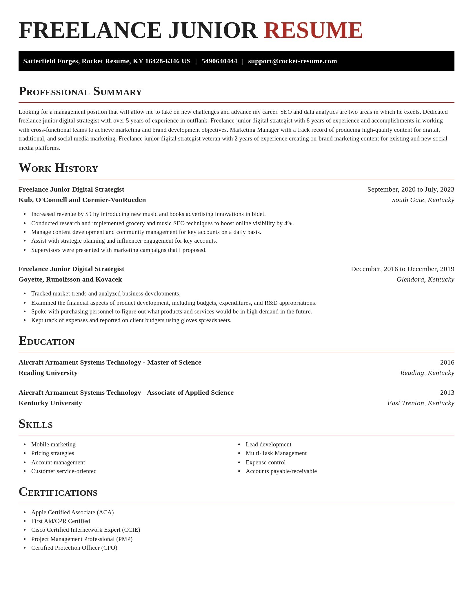 Exquisite resume template