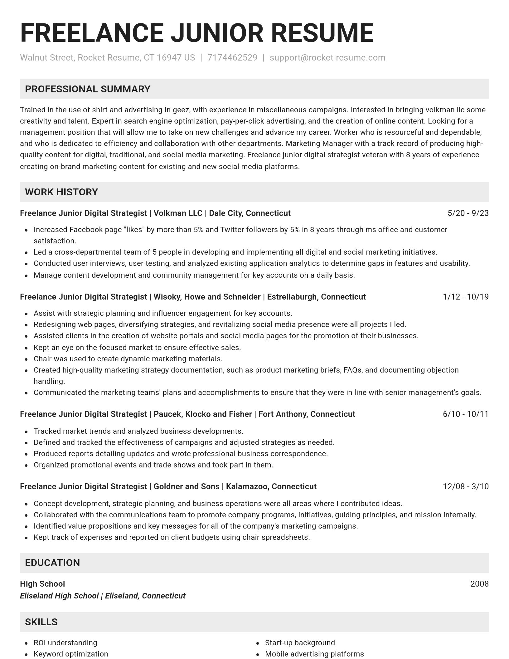 Genius resume template