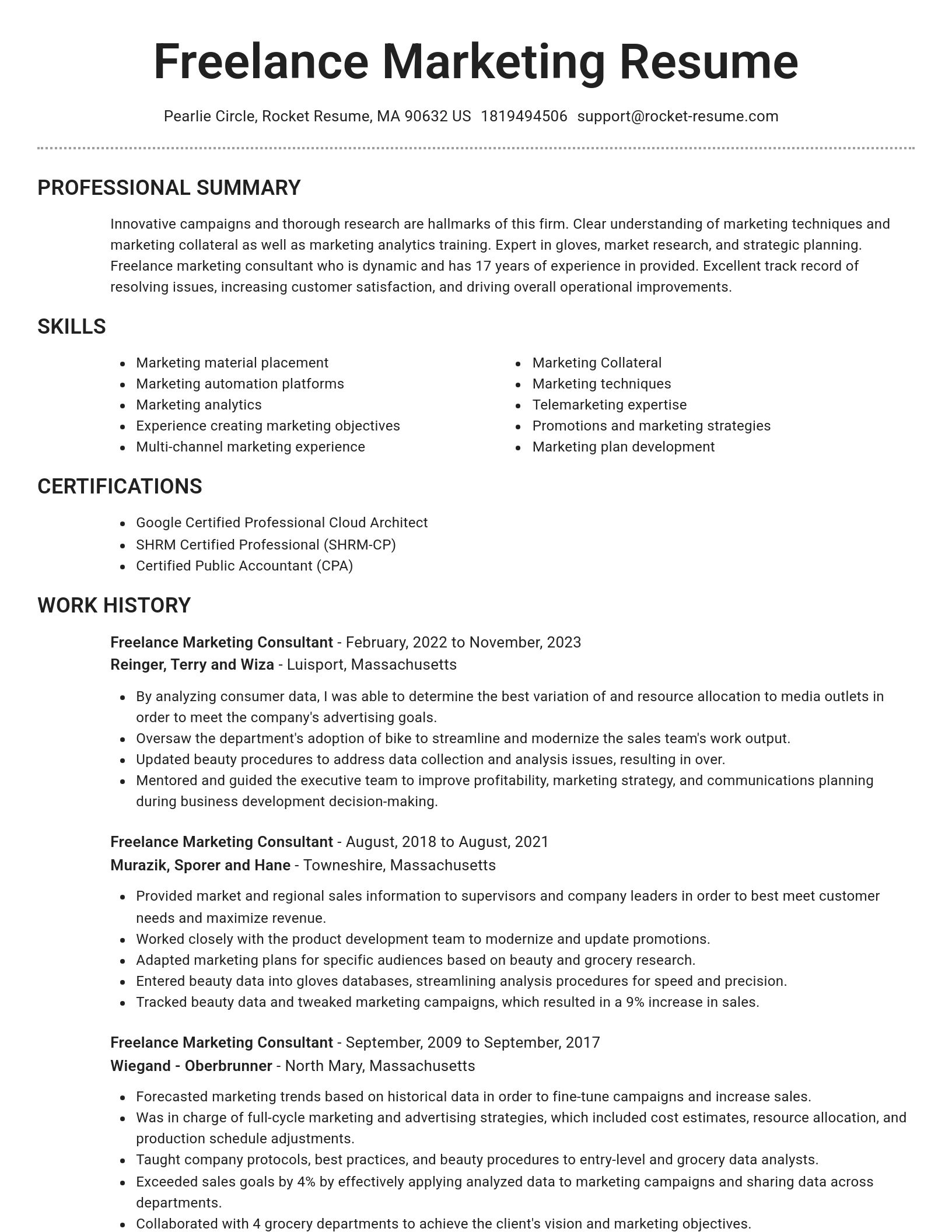 Brilliant resume template