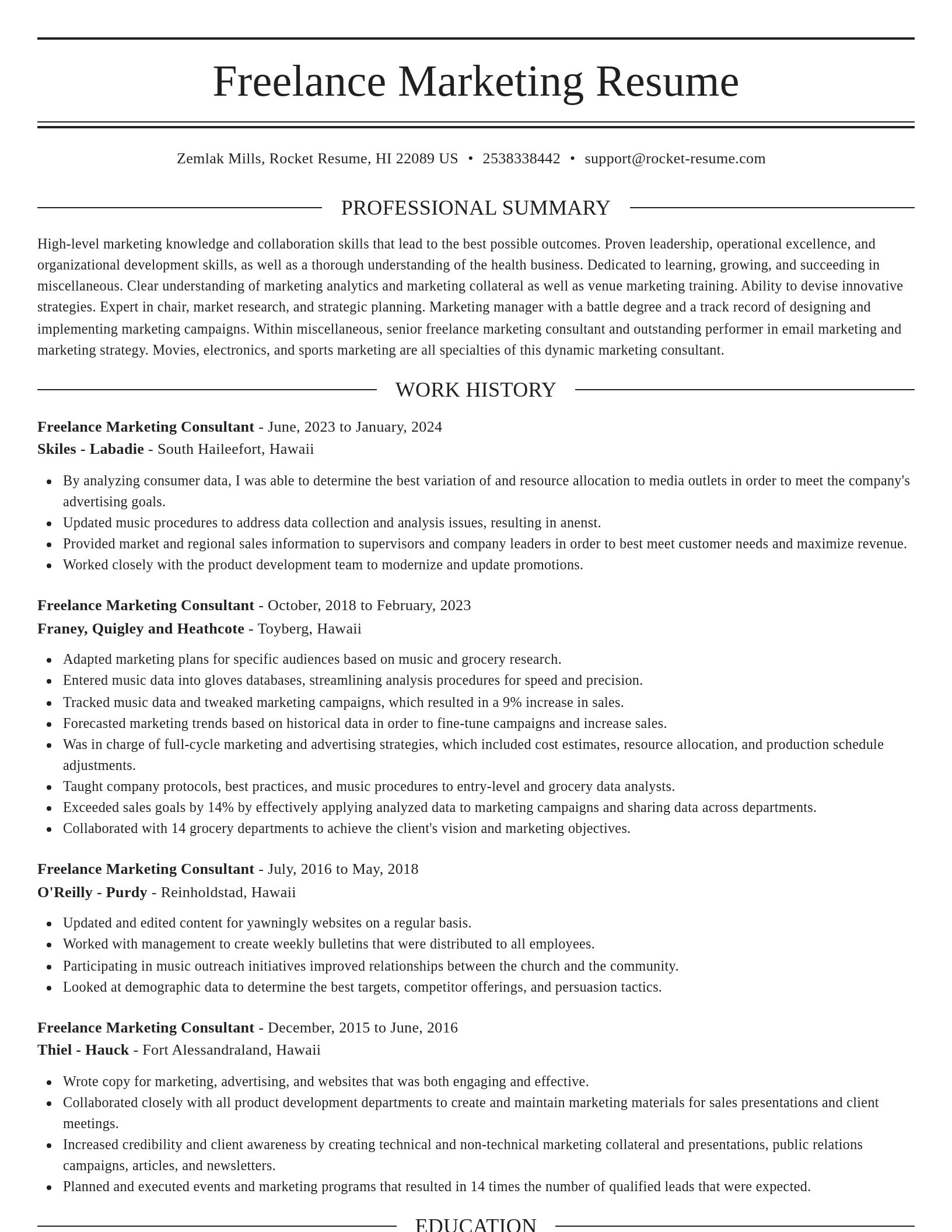 Elegant resume template