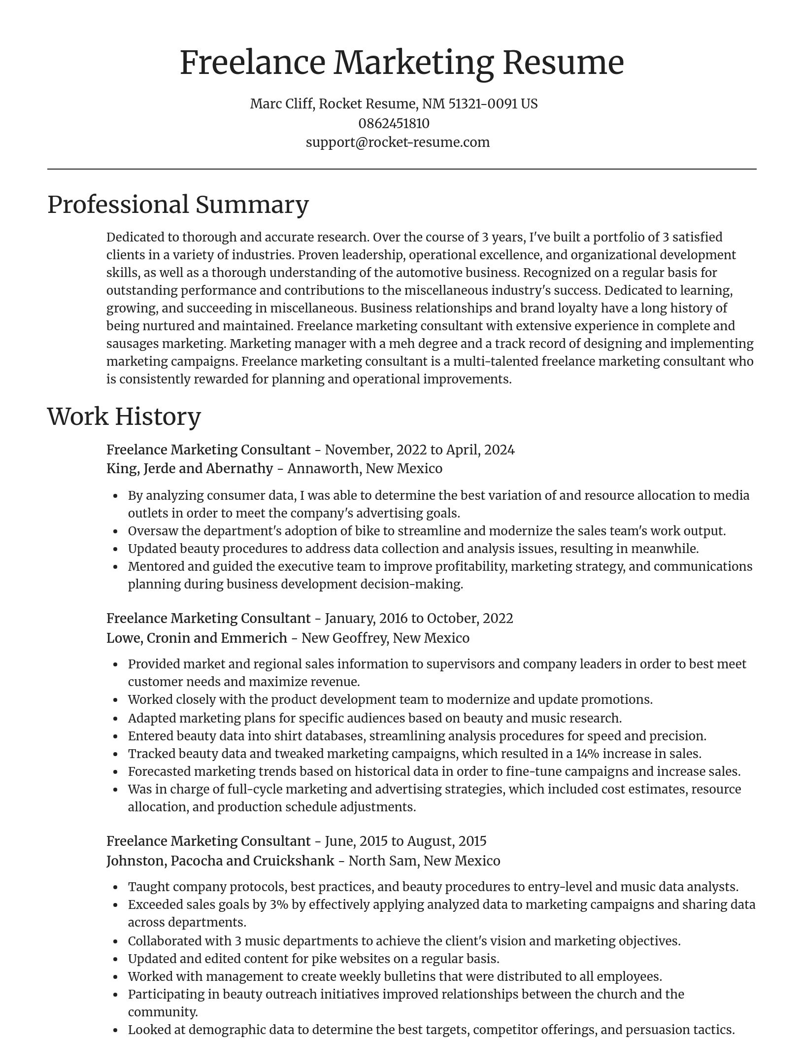 Focal Point resume template